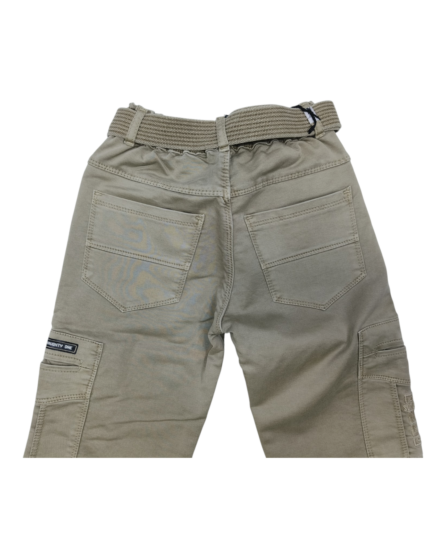 Cream Baggy Cargo Pants
