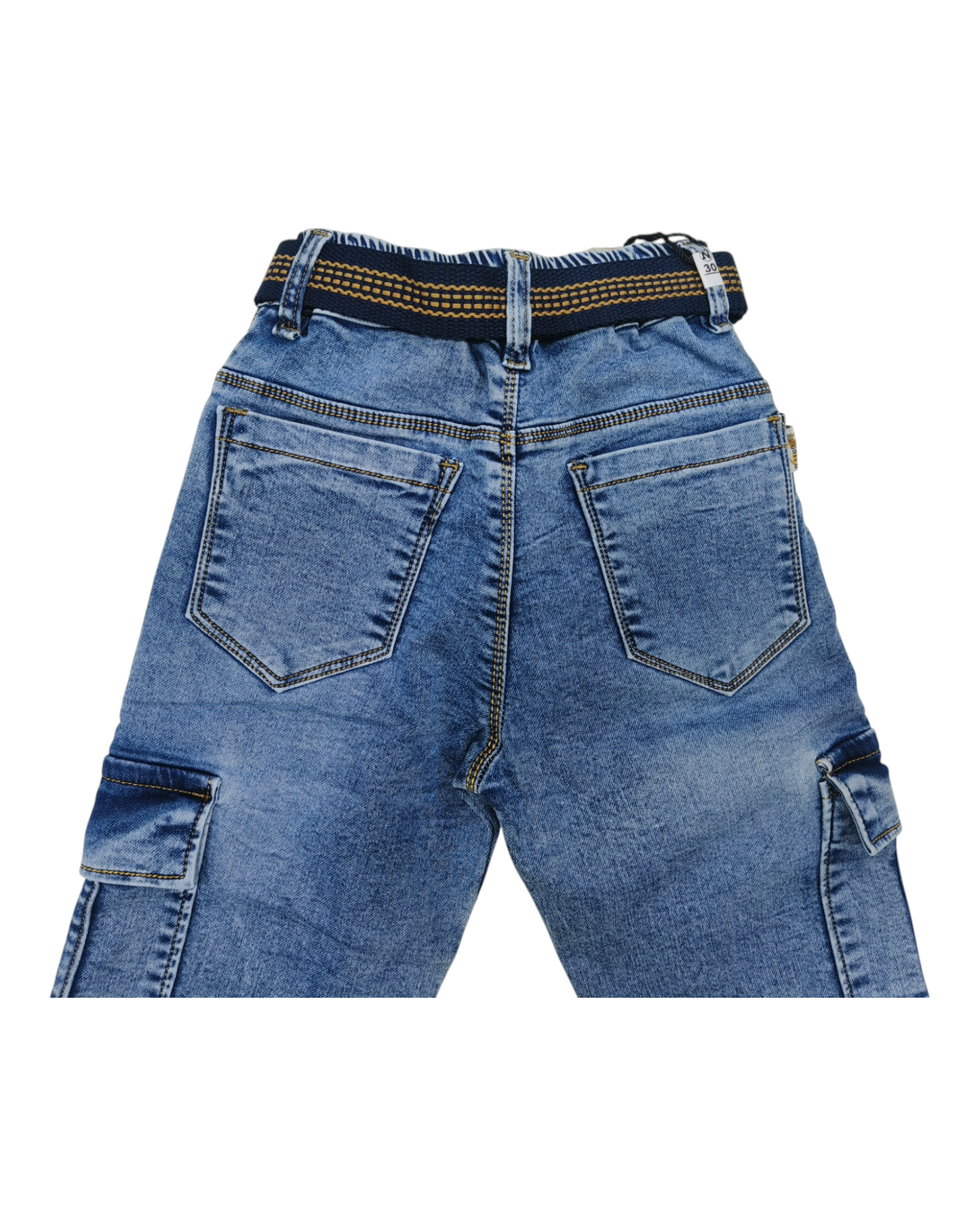 Light Blue Denim Cargo Pants