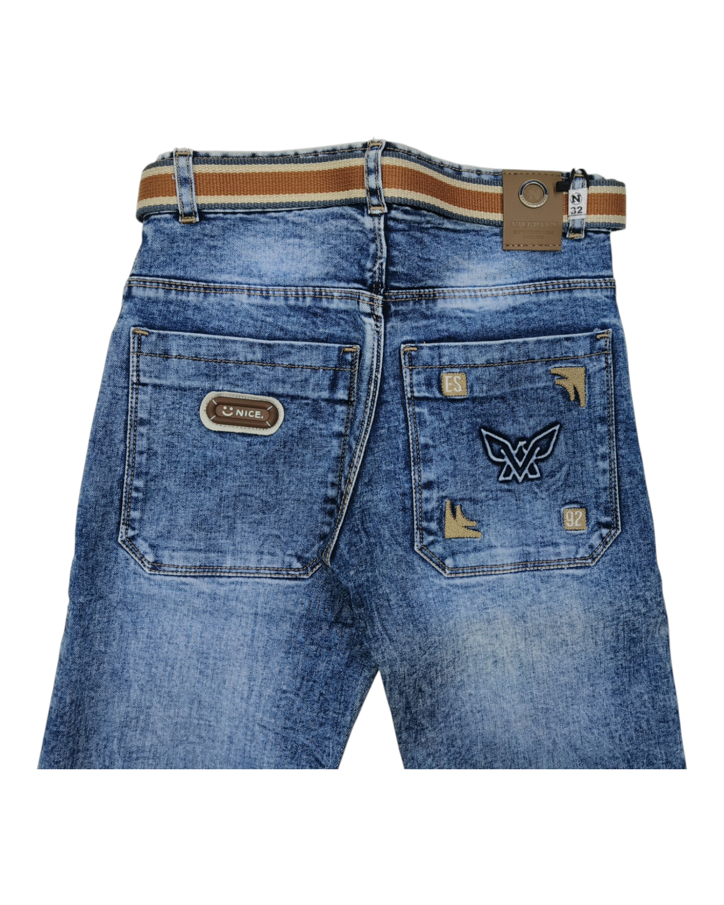Light Blue Denim Straight Fit Jean Pants