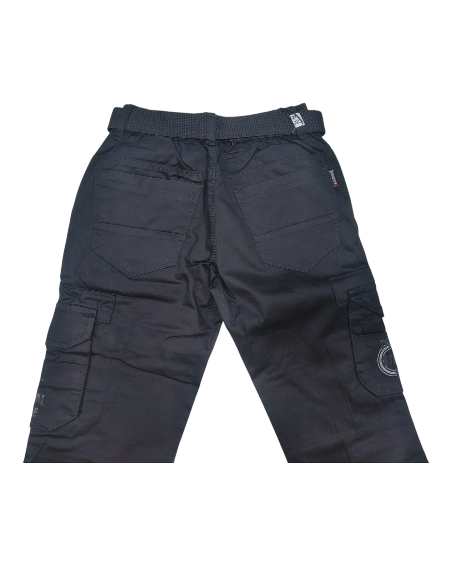 Black Cotton Cargo Pants