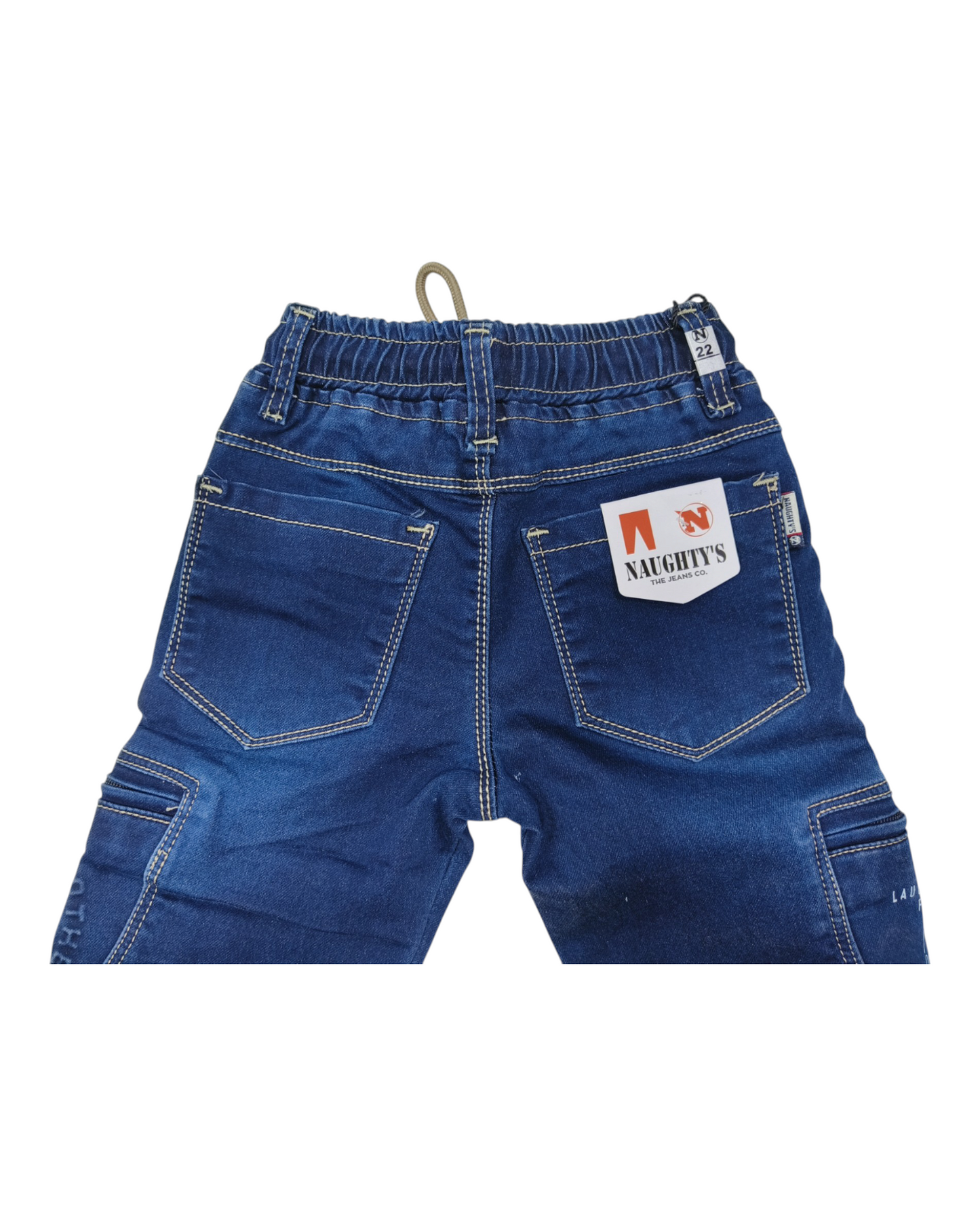 Dark Blue Denim Cargo Pants
