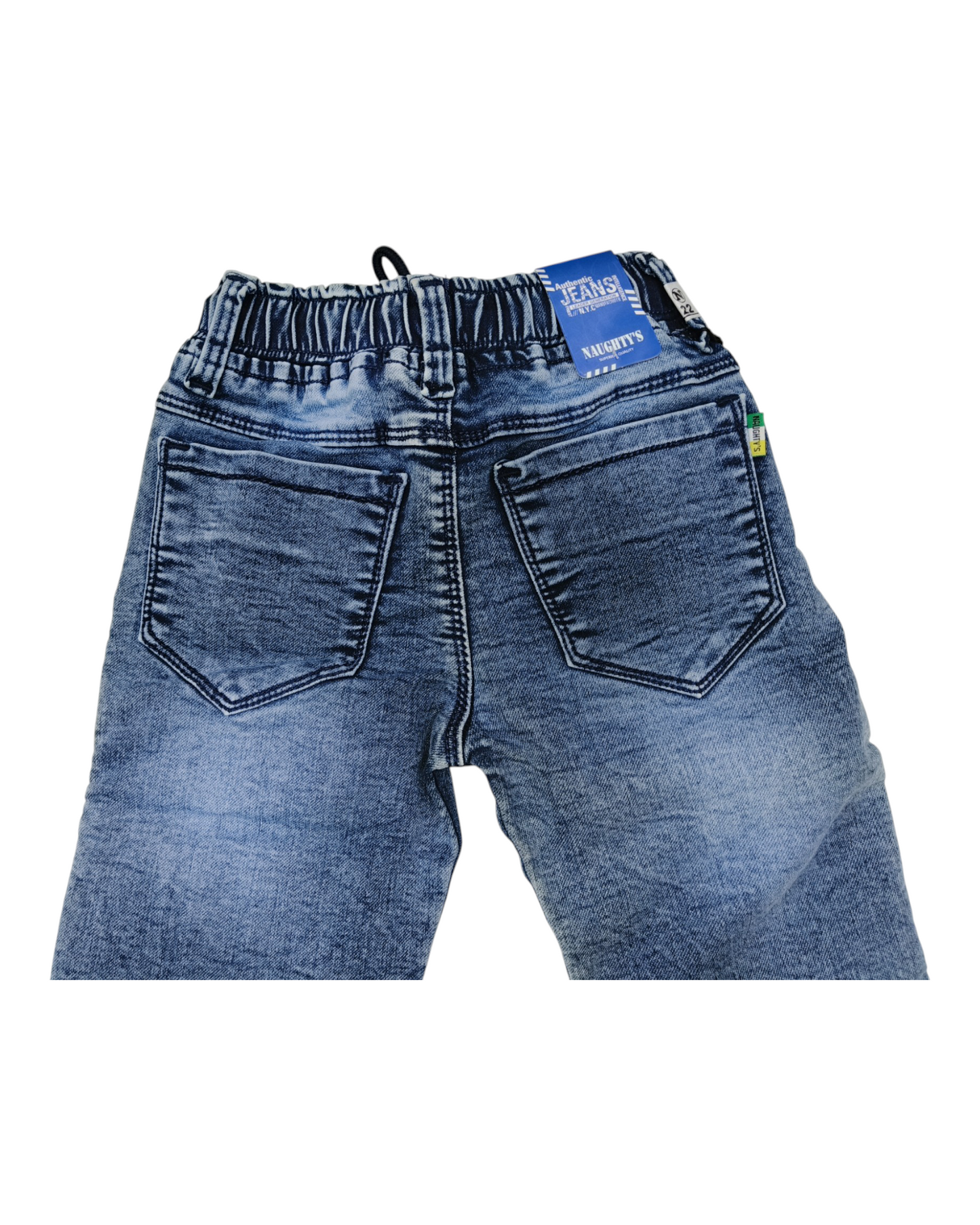 Light Blue 8 Pockets Denim Cargo Pants
