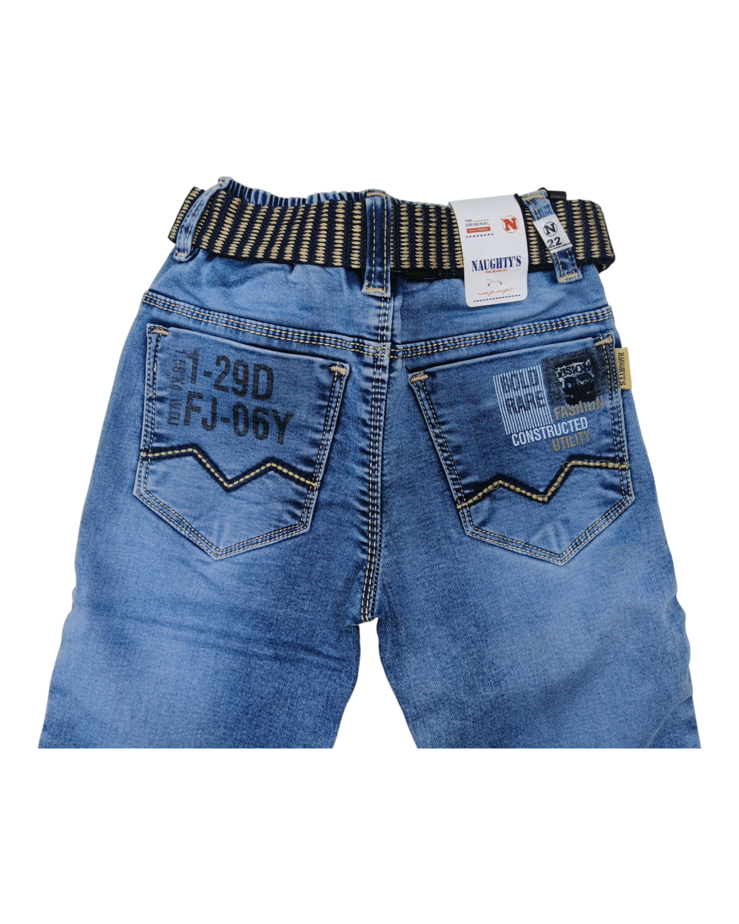 Light Blue Straight Fit Denim Pants