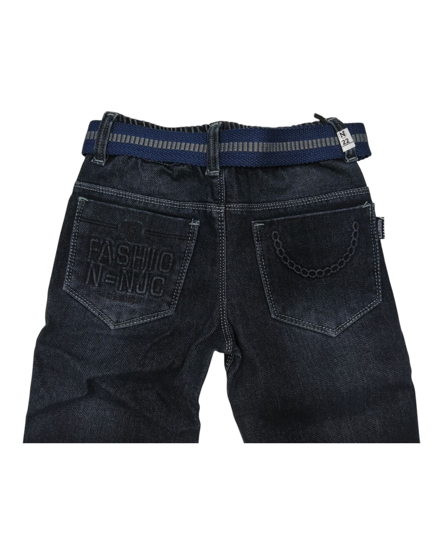 Black Straight Fit Denim Pants