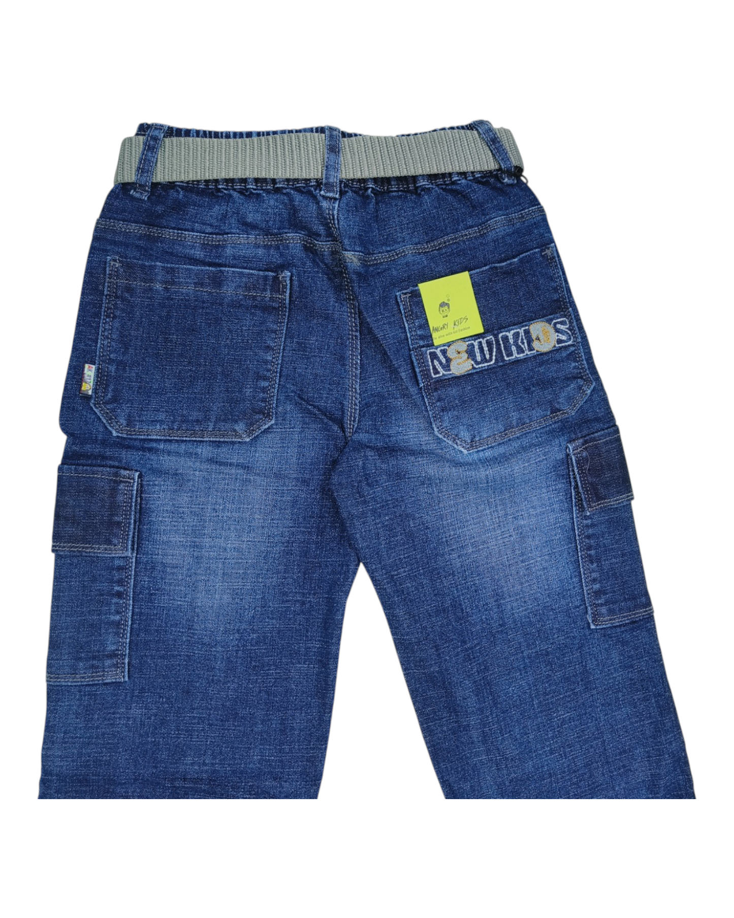 Boys Blue Straight Fit Denim Cargos