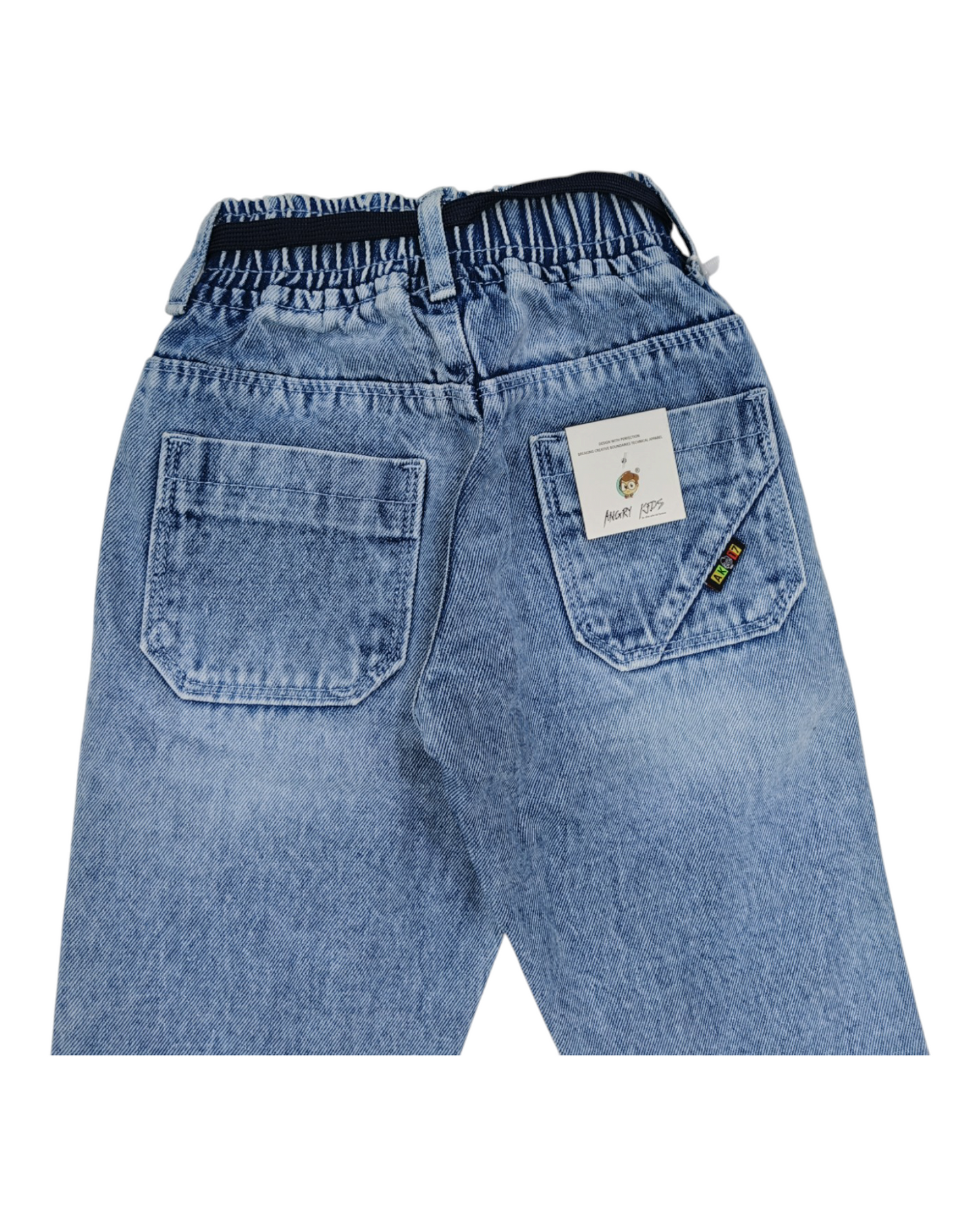 Sky Blue Mom Fit Kids Jeans | Streetwear
