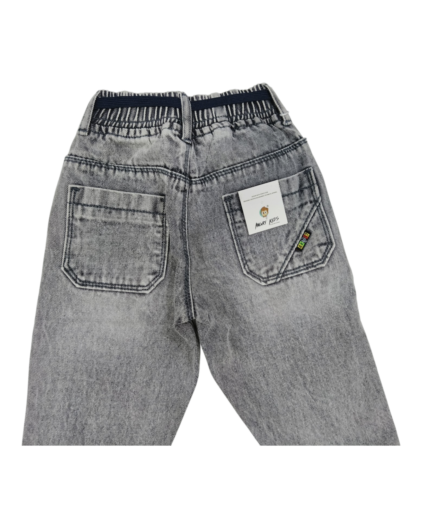 Gray Boys Mom Fit Jeans | Kids Streetwear Denim