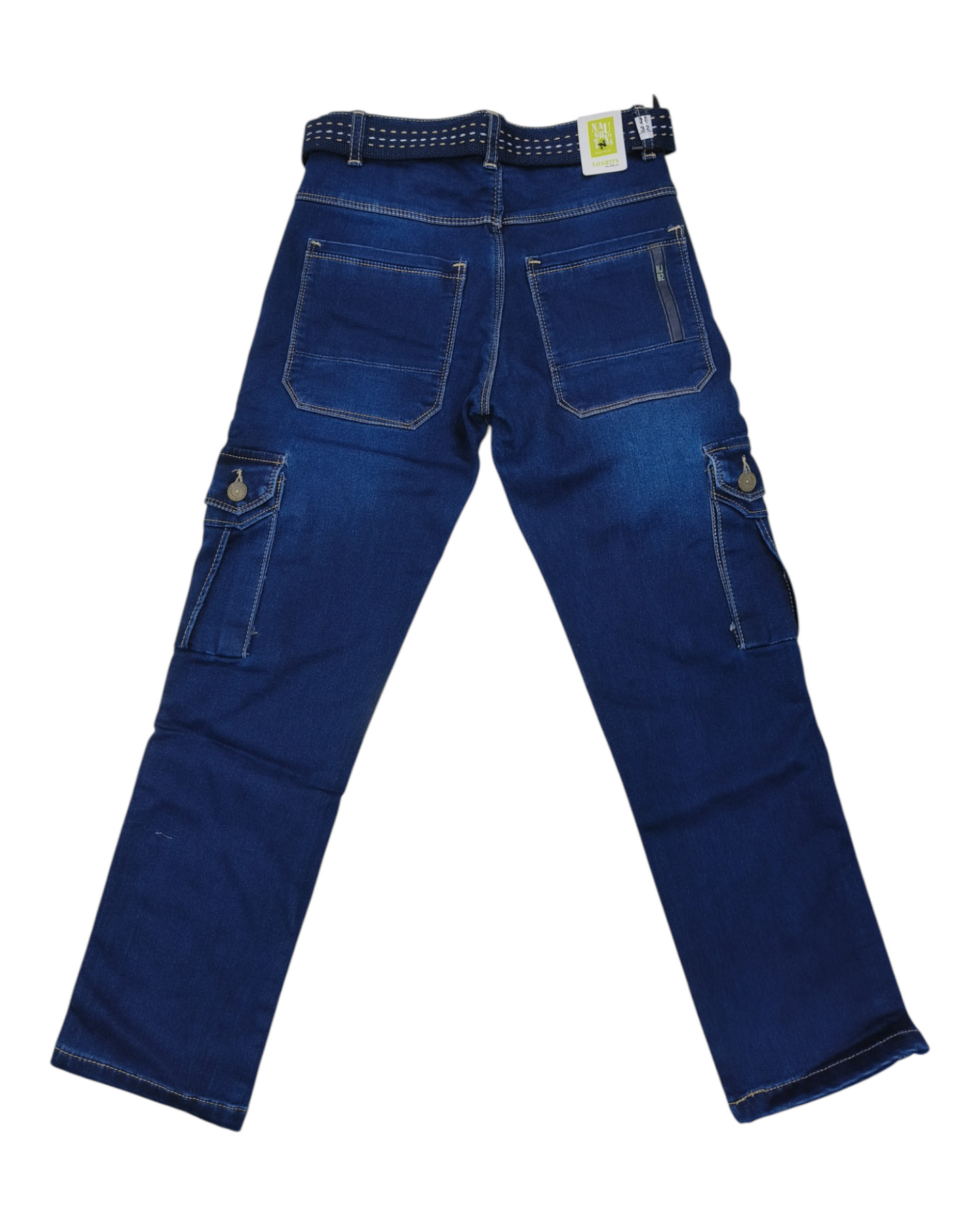 Blue Denim Cargo Pants