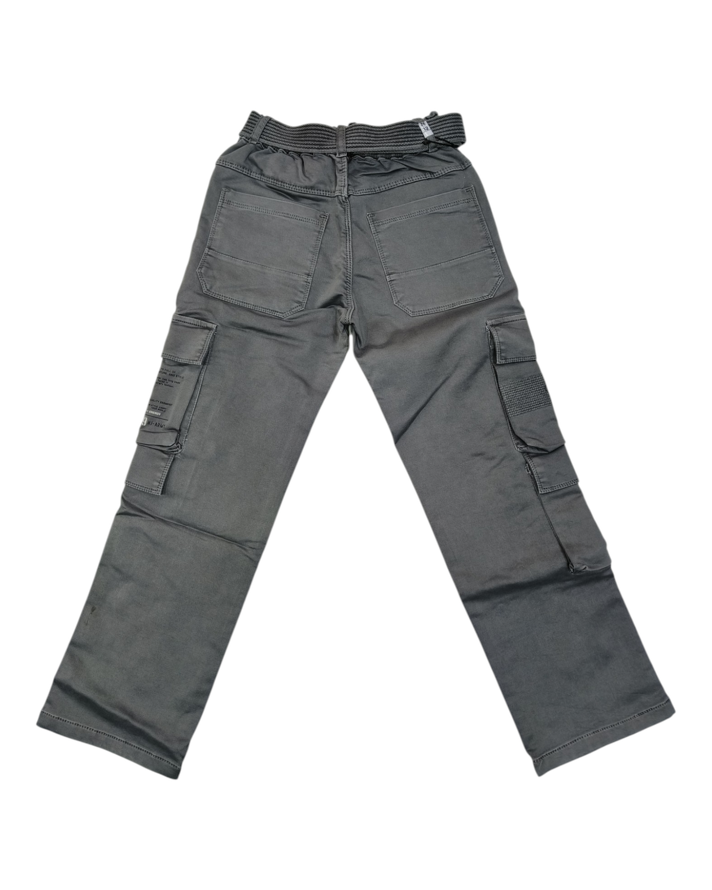 Grey Cargo Baggy Fit Pants