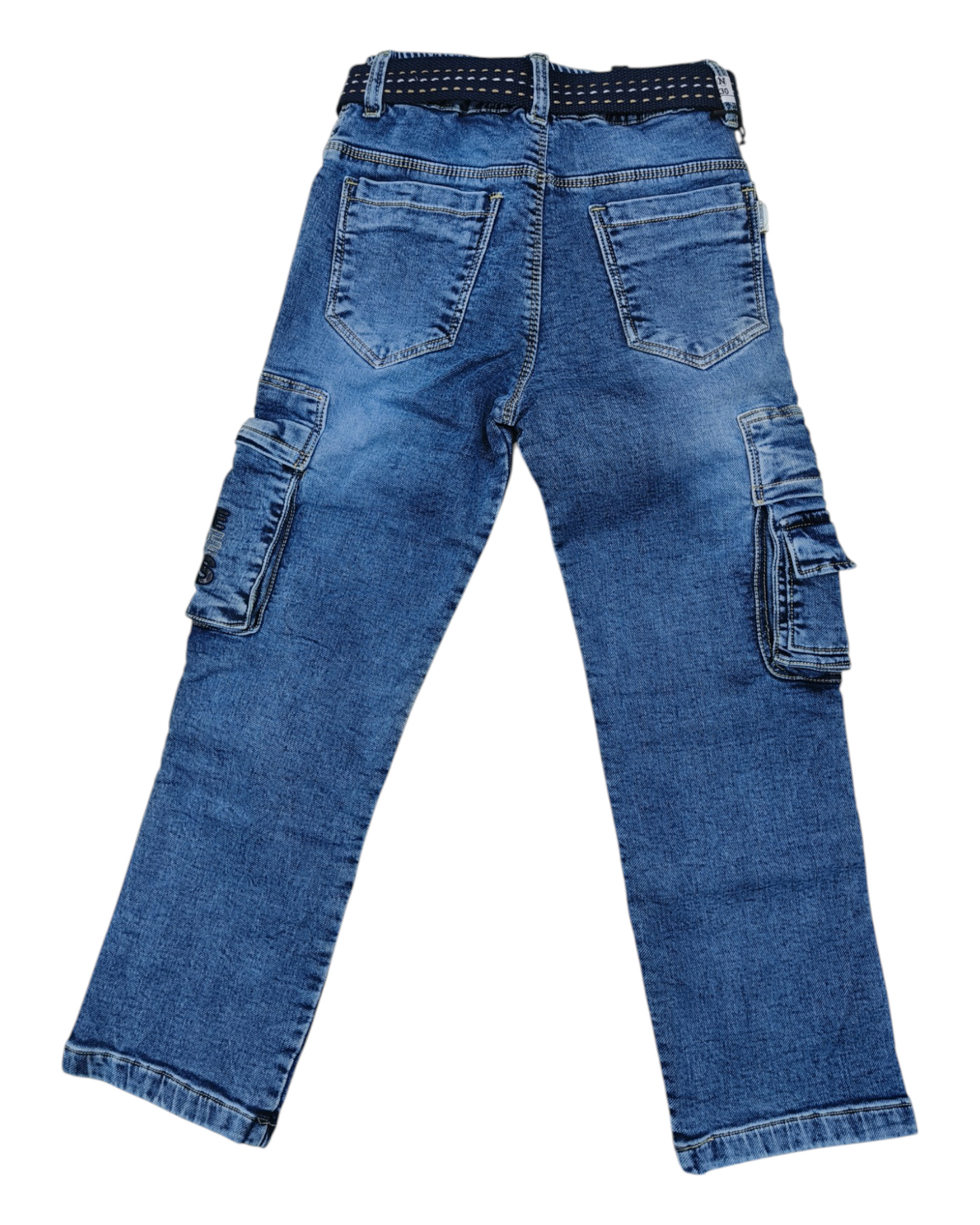 Light Blue Denim Cargo Pants