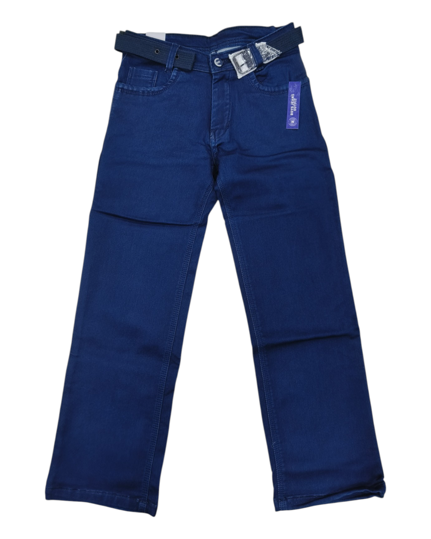 Blue Baggy Basic Pants