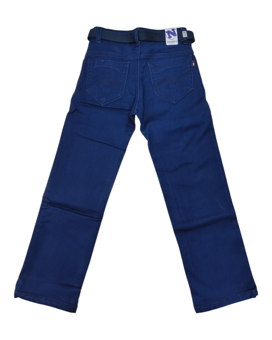 Blue Baggy Basic Pants