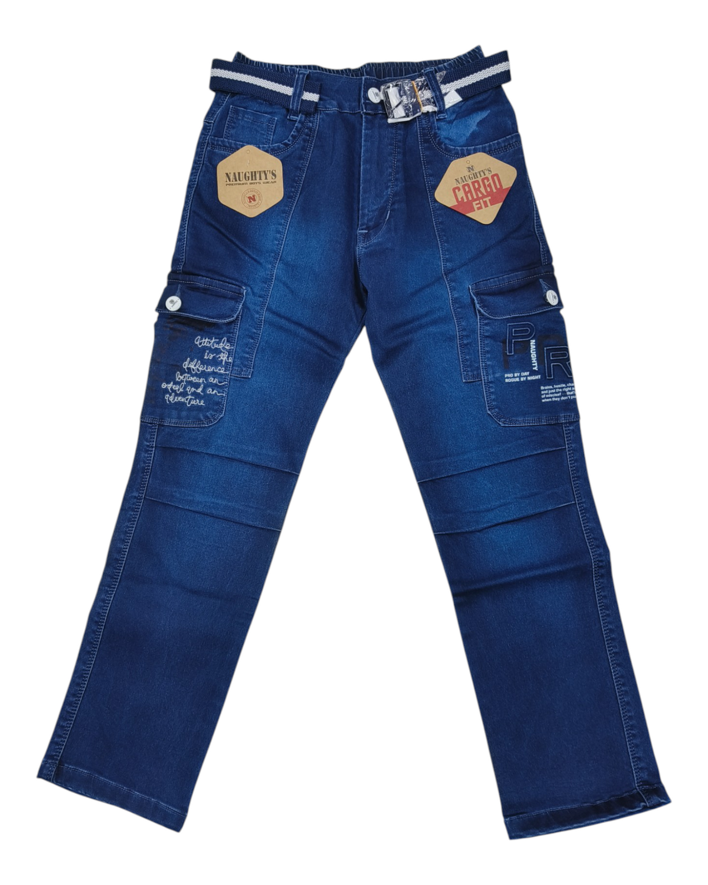 Blue Denim Cargo Pant