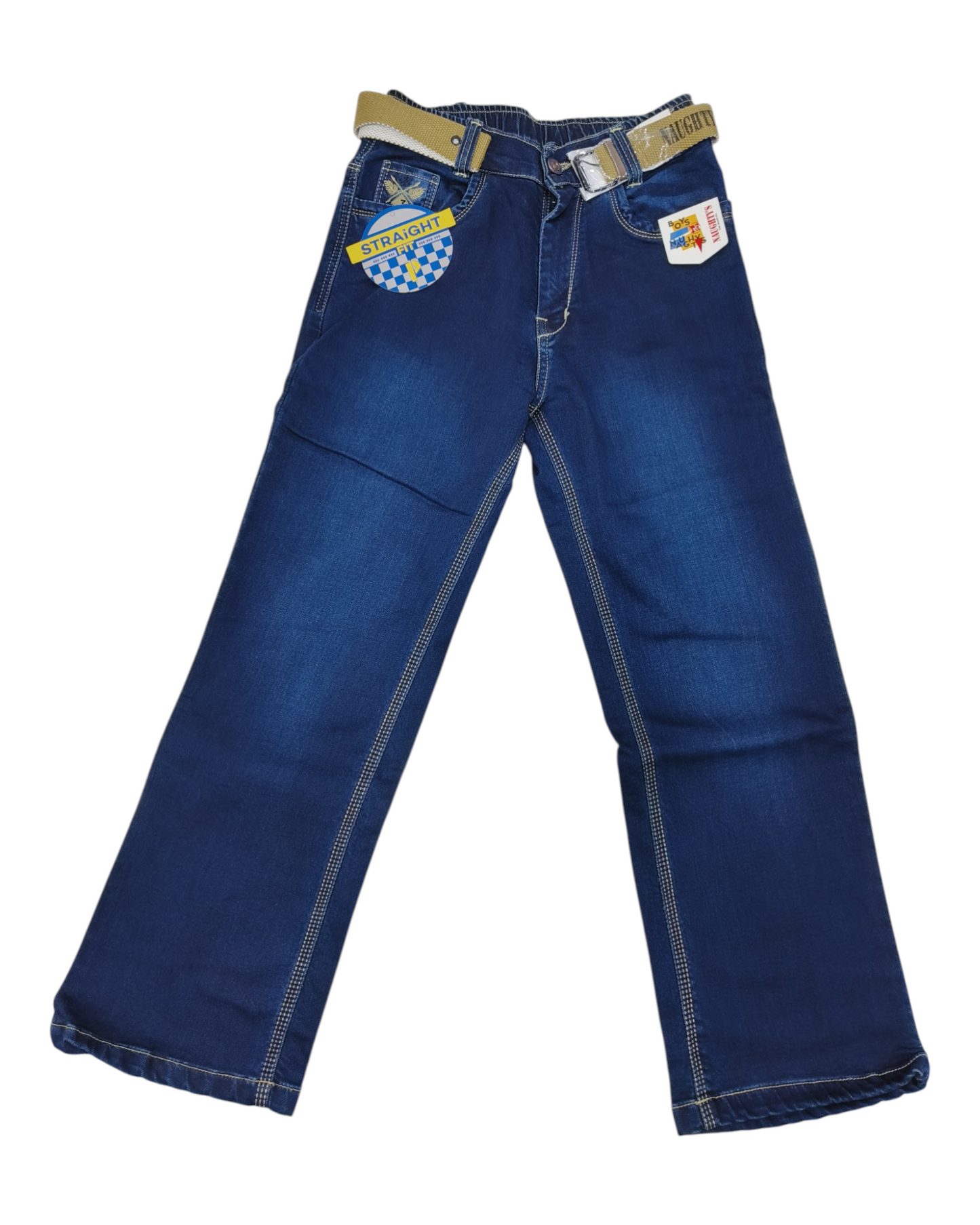 Blue Denim Straight Fit Pant