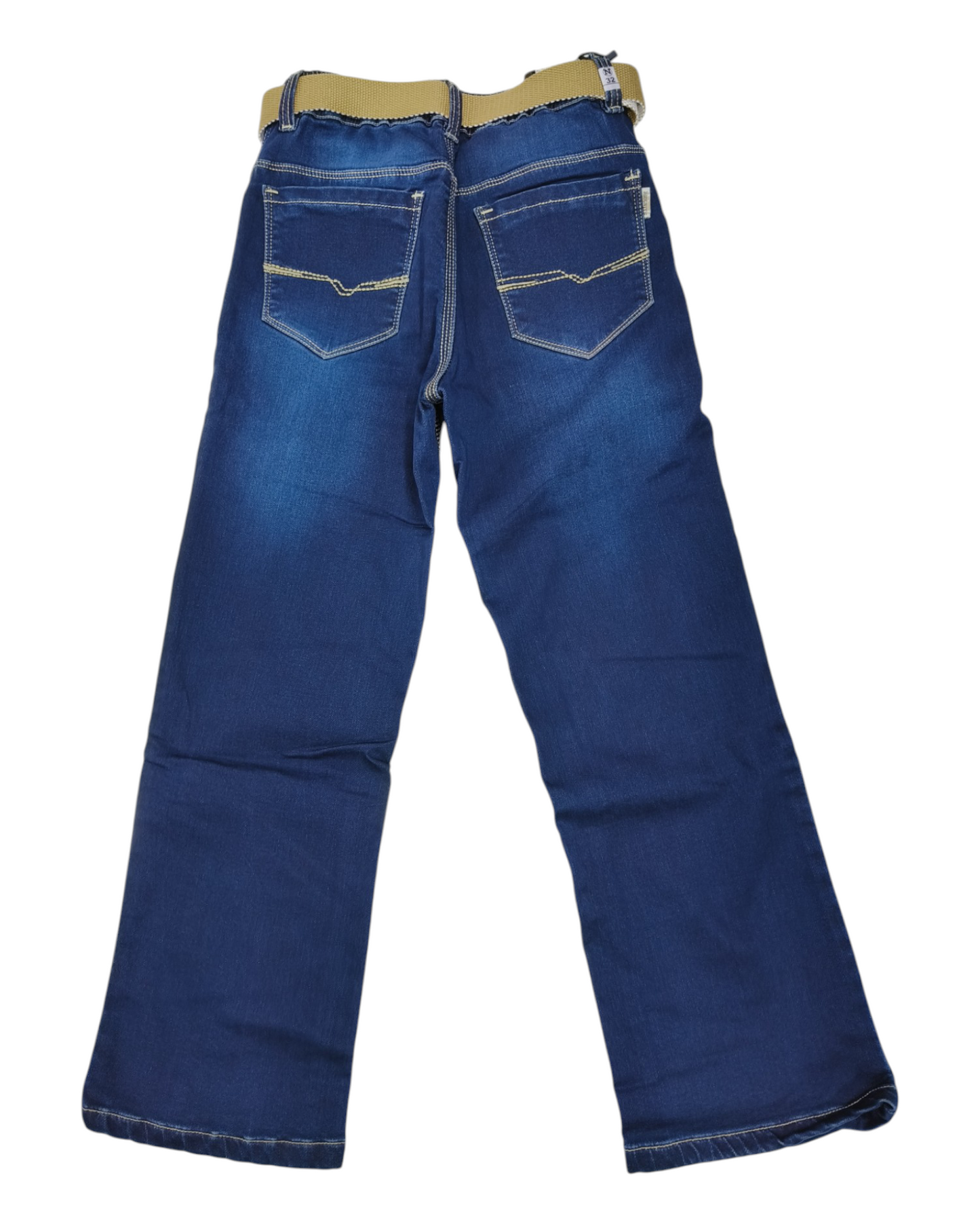 Blue Denim Straight Fit Pant