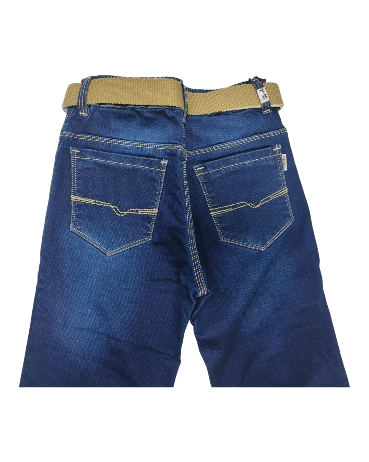 Blue Denim Straight Fit Pant