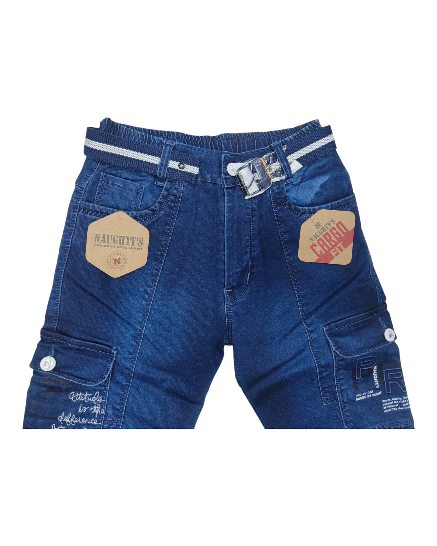 Blue Denim Cargo Pant