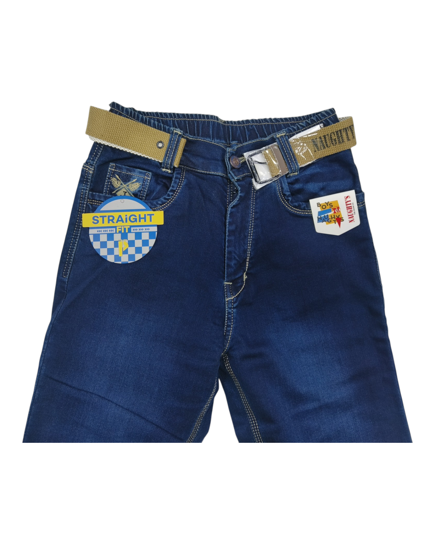 Blue Denim Straight Fit Pant