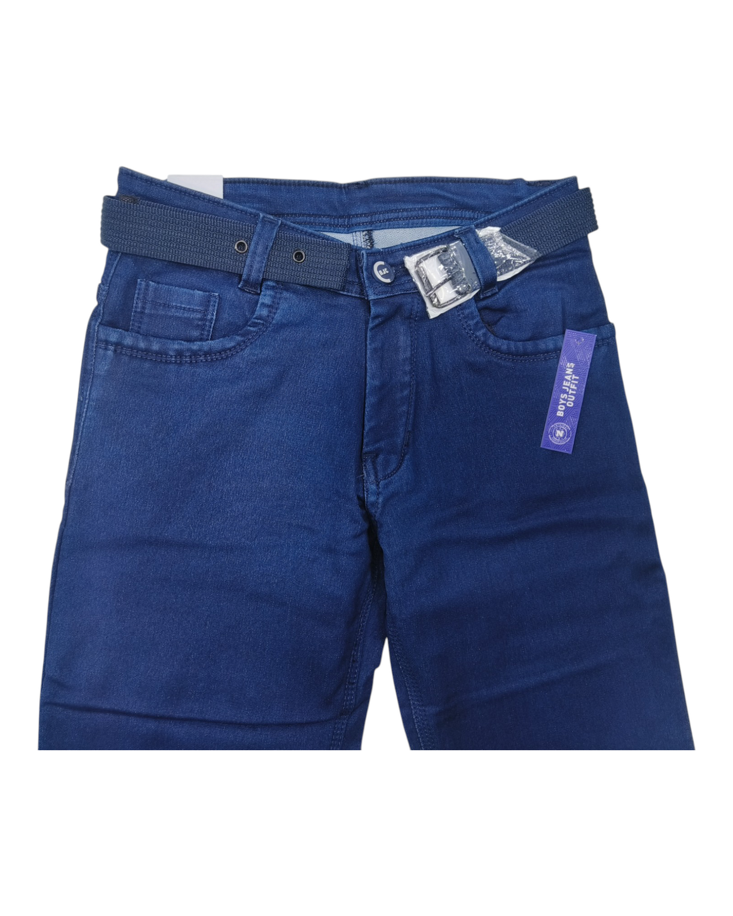 Blue Baggy Basic Pants