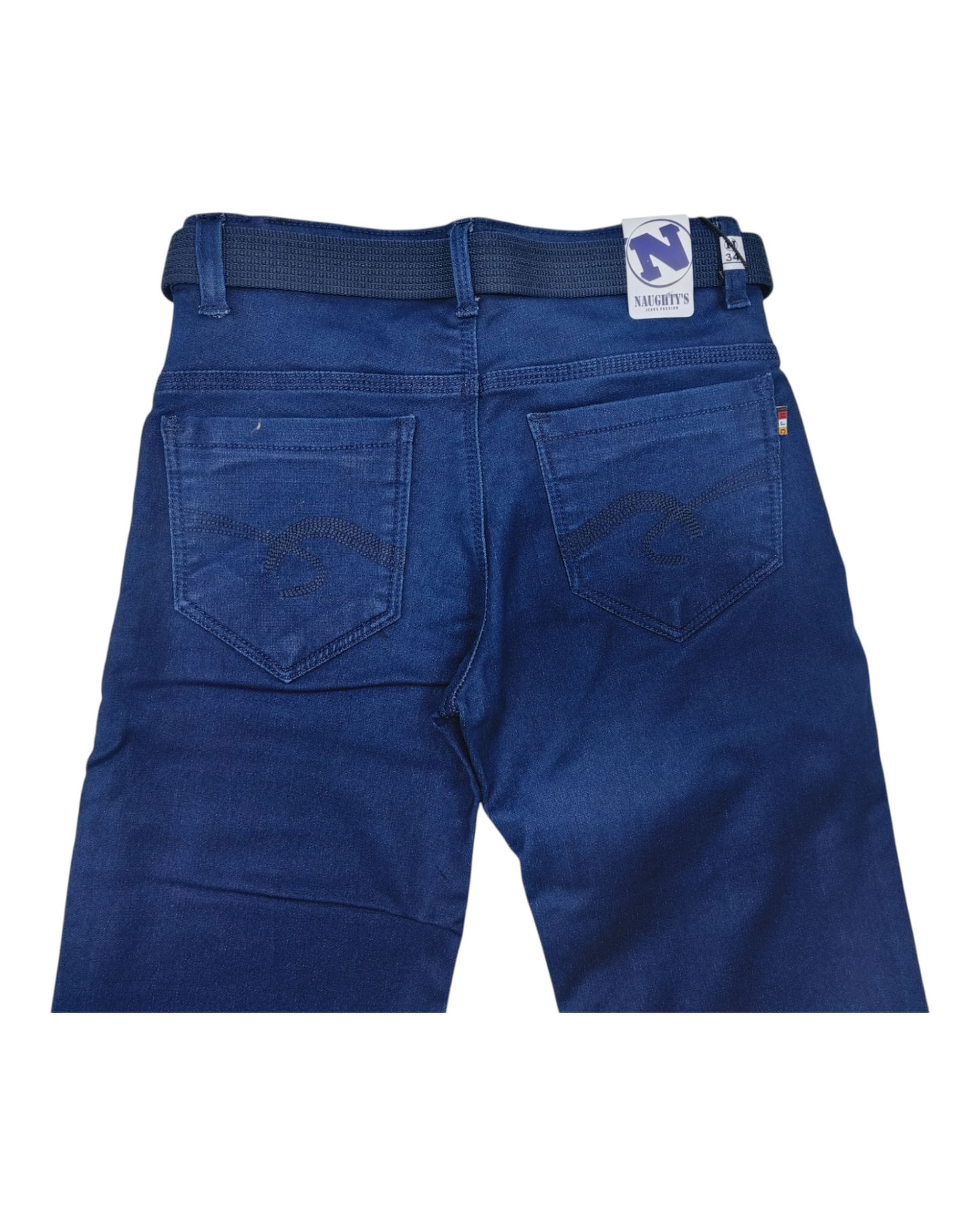 Blue Baggy Basic Pants