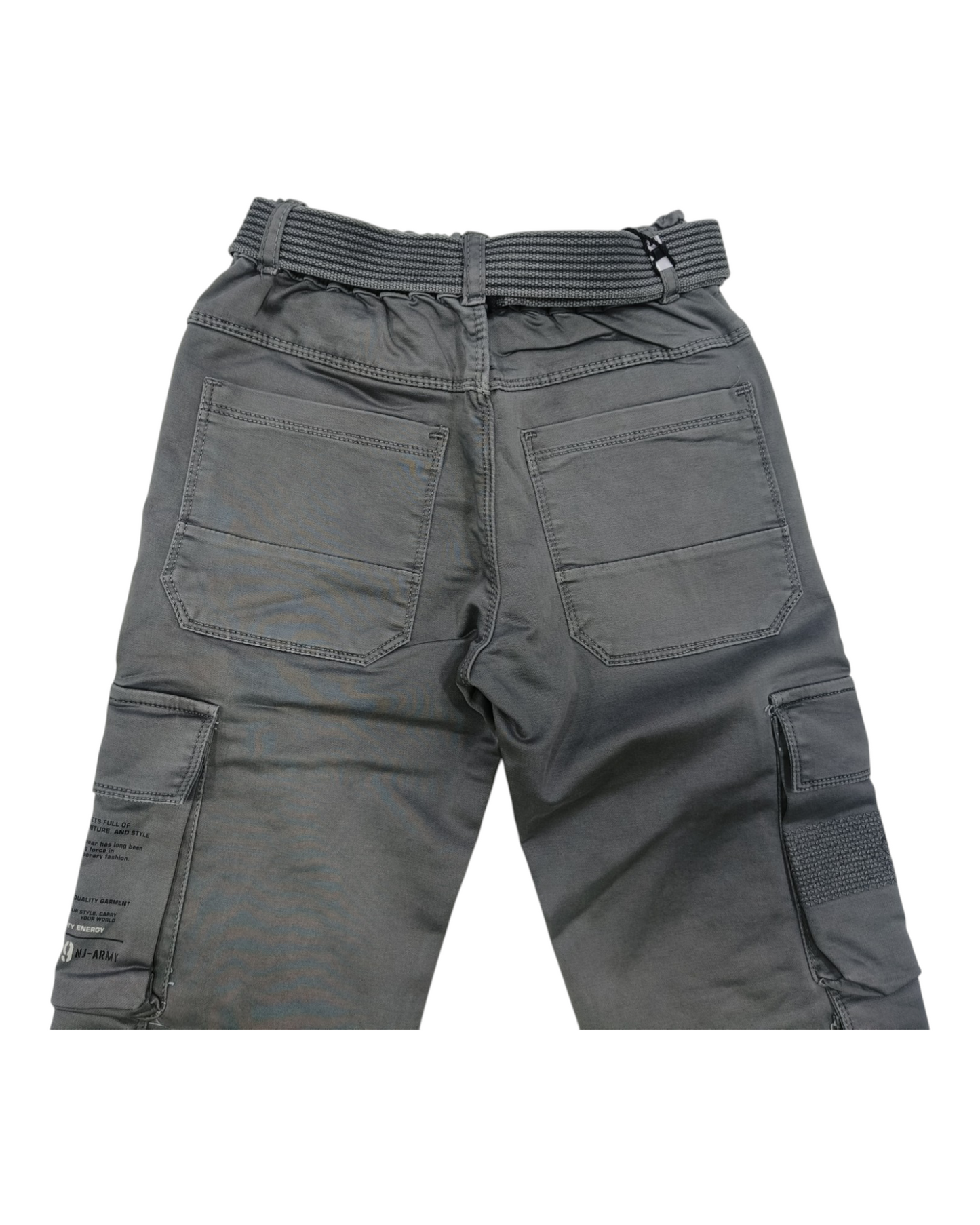 Grey Cargo Baggy Fit Pants