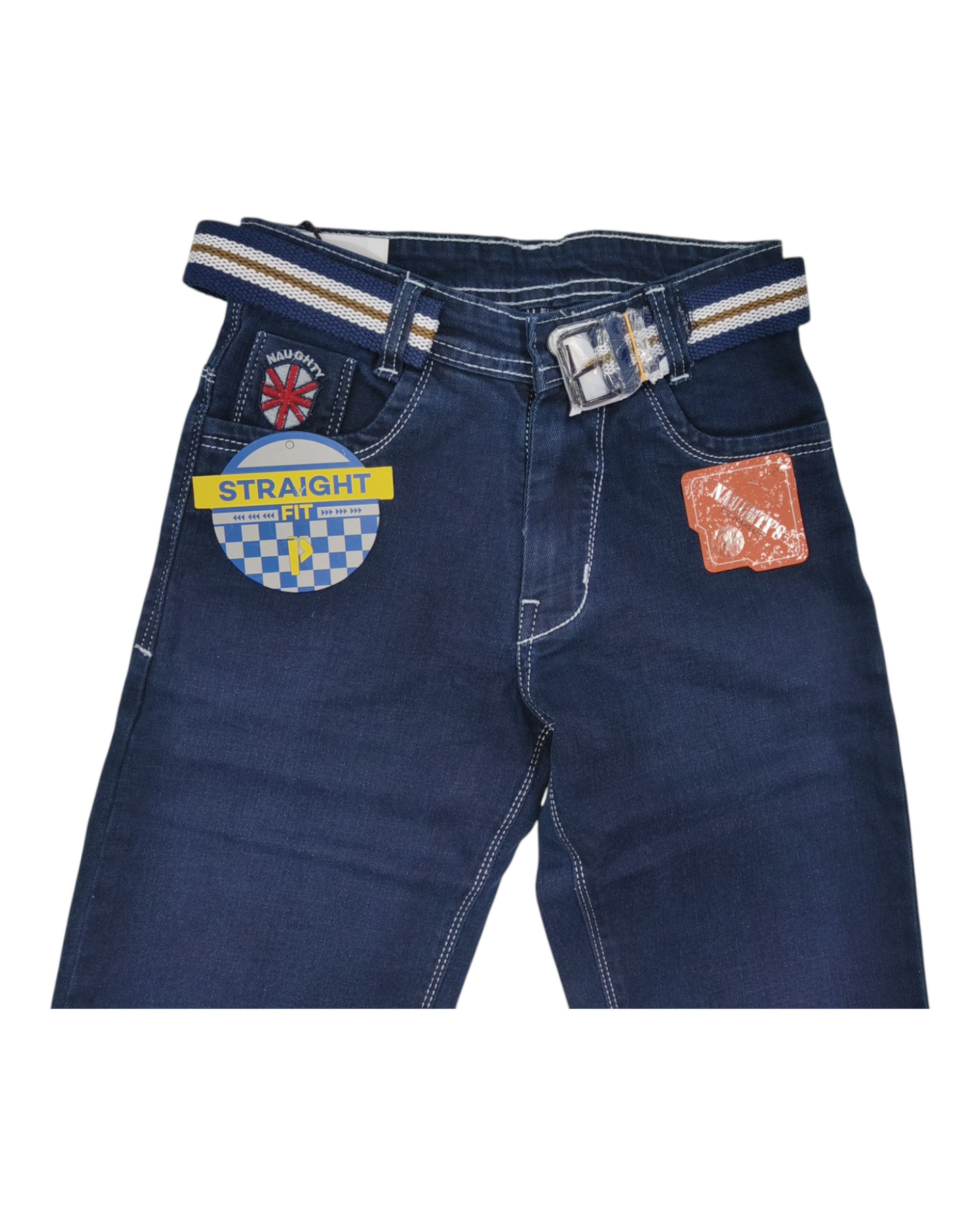 Blue Denim Straight Fit Jean Pants