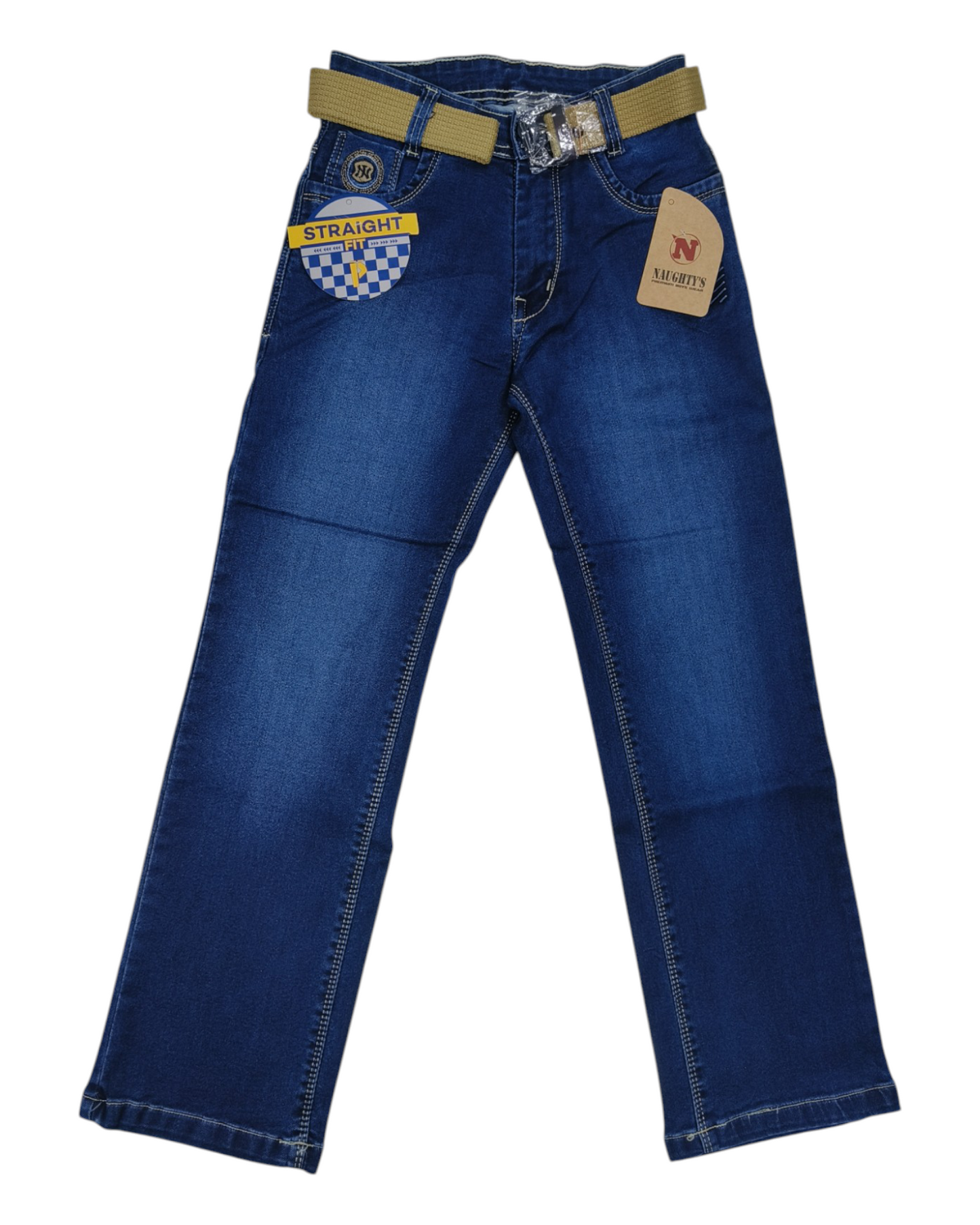 Blue Denim Straight Fit Jean Pants