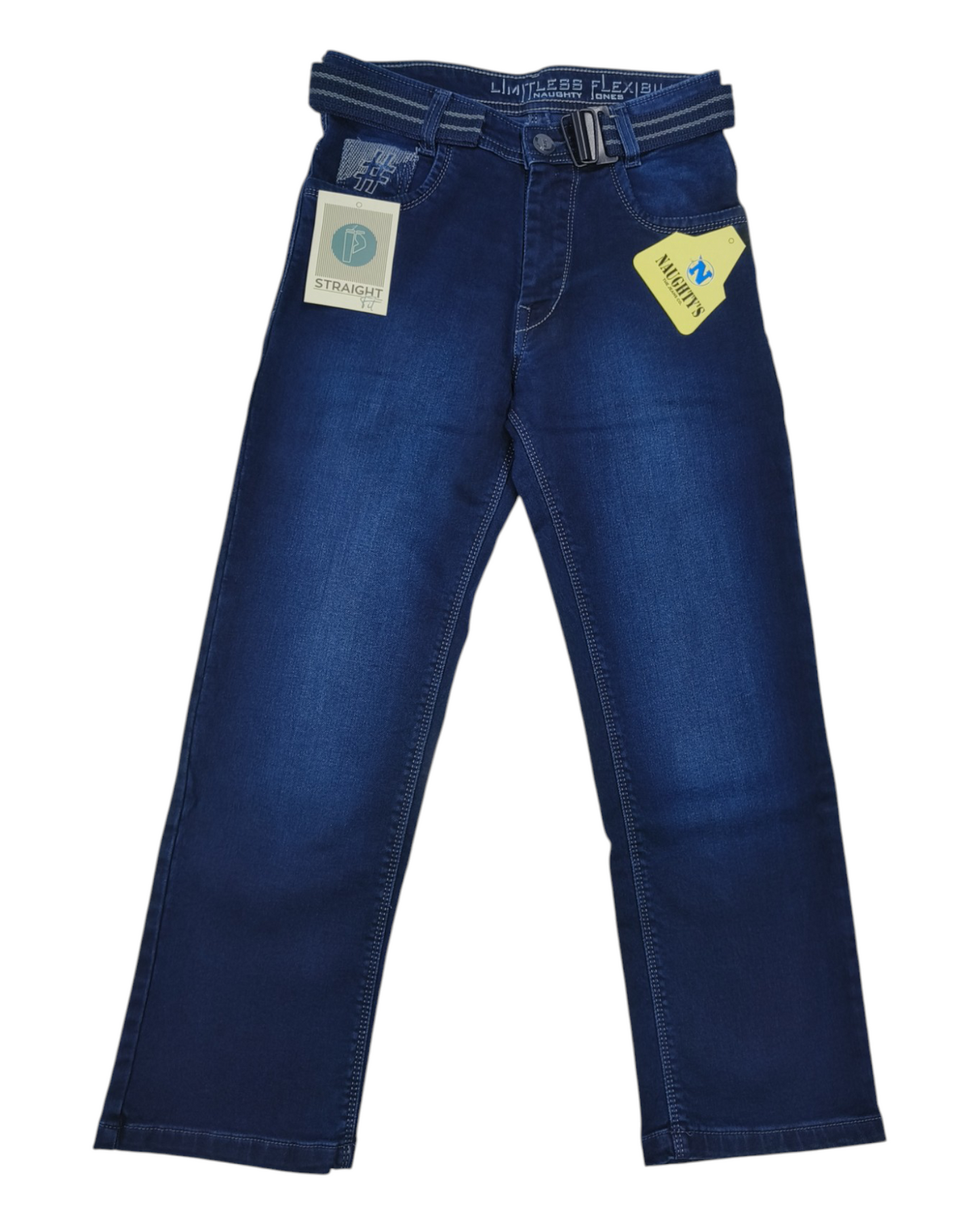 Blue Denim Straight Fit Jean Pants