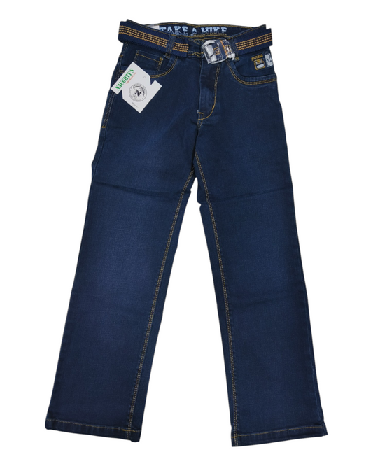Blue Denim Straight Fit Jean Pants