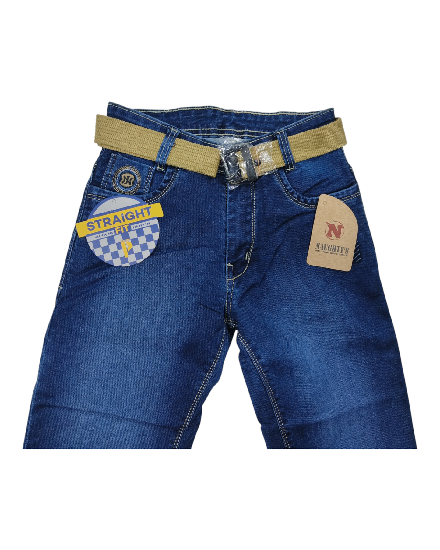 Blue Denim Straight Fit Jean Pants