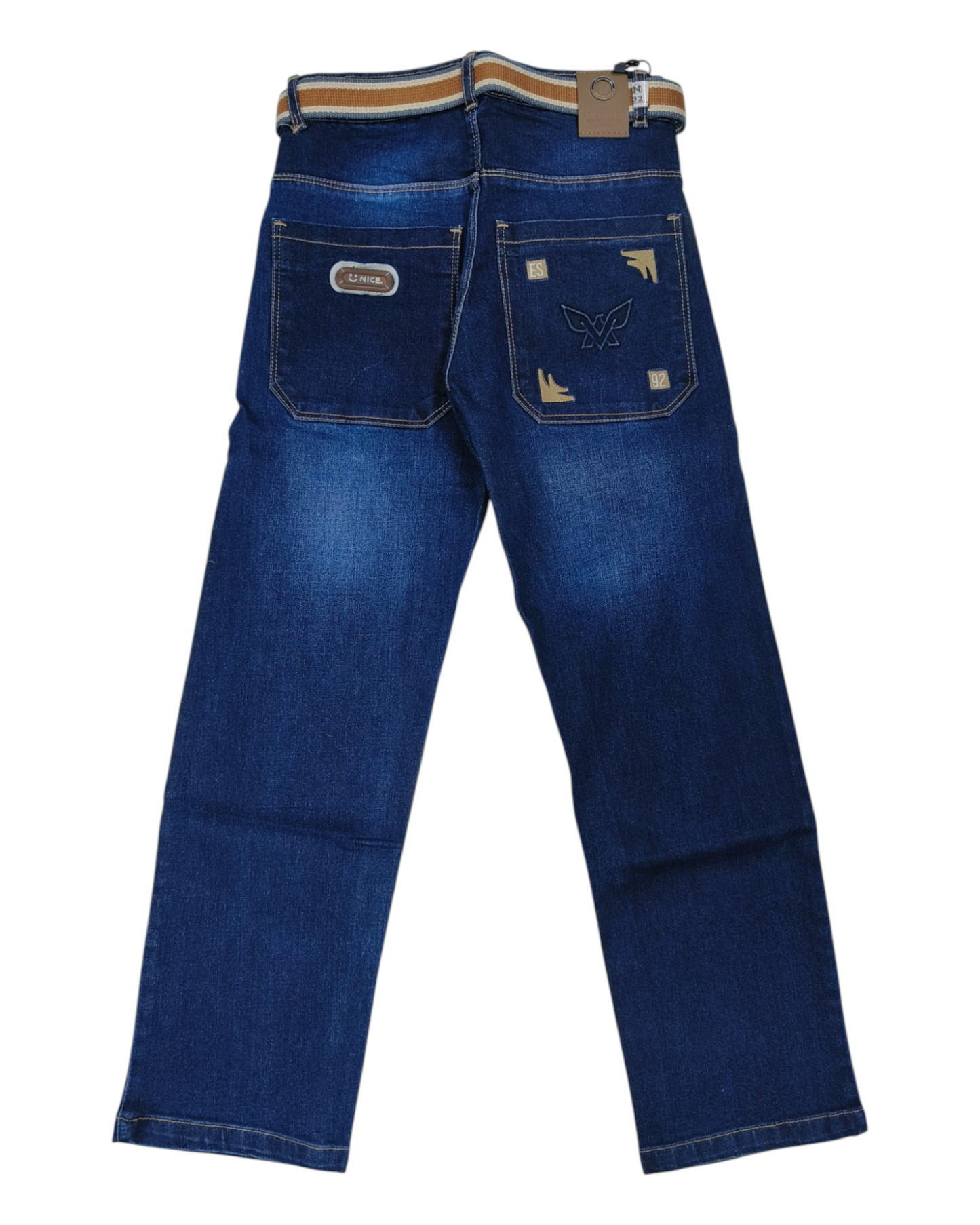 Dark Blue Denim Straight Fit Jean Pants