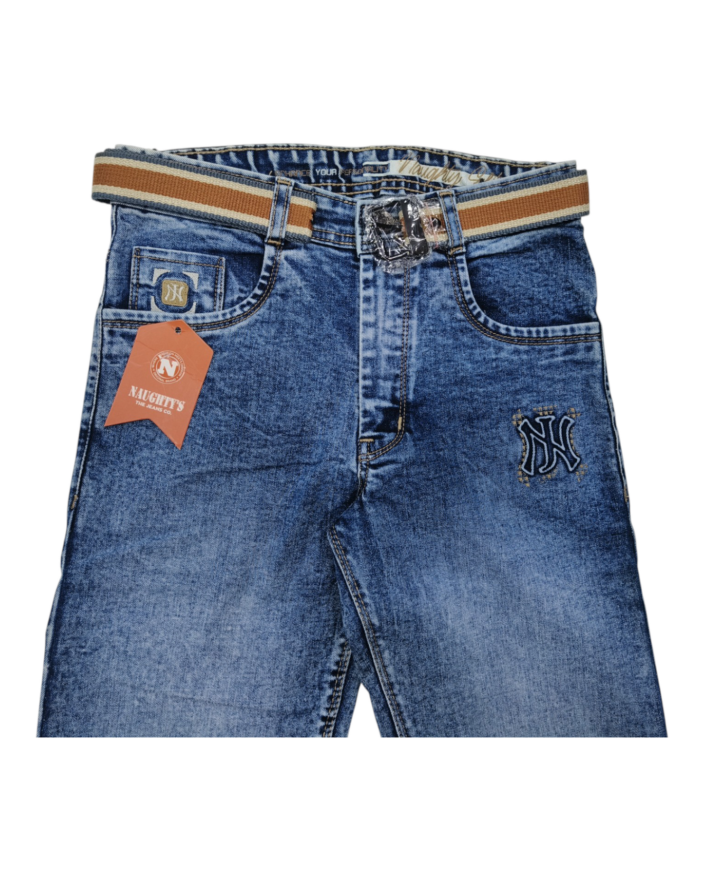 Light Blue Denim Straight Fit Jean Pants