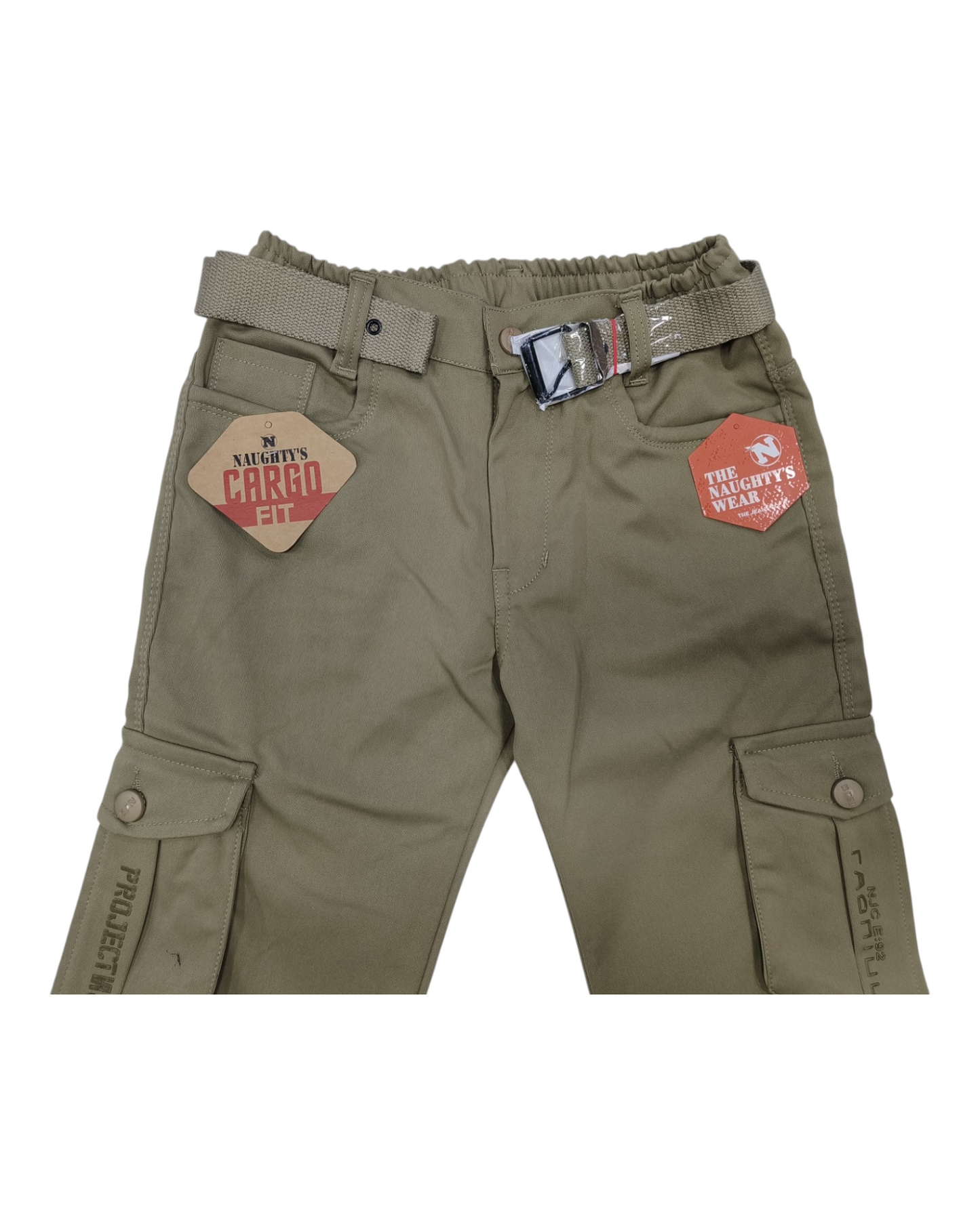 Beige Imported Cargo Pants