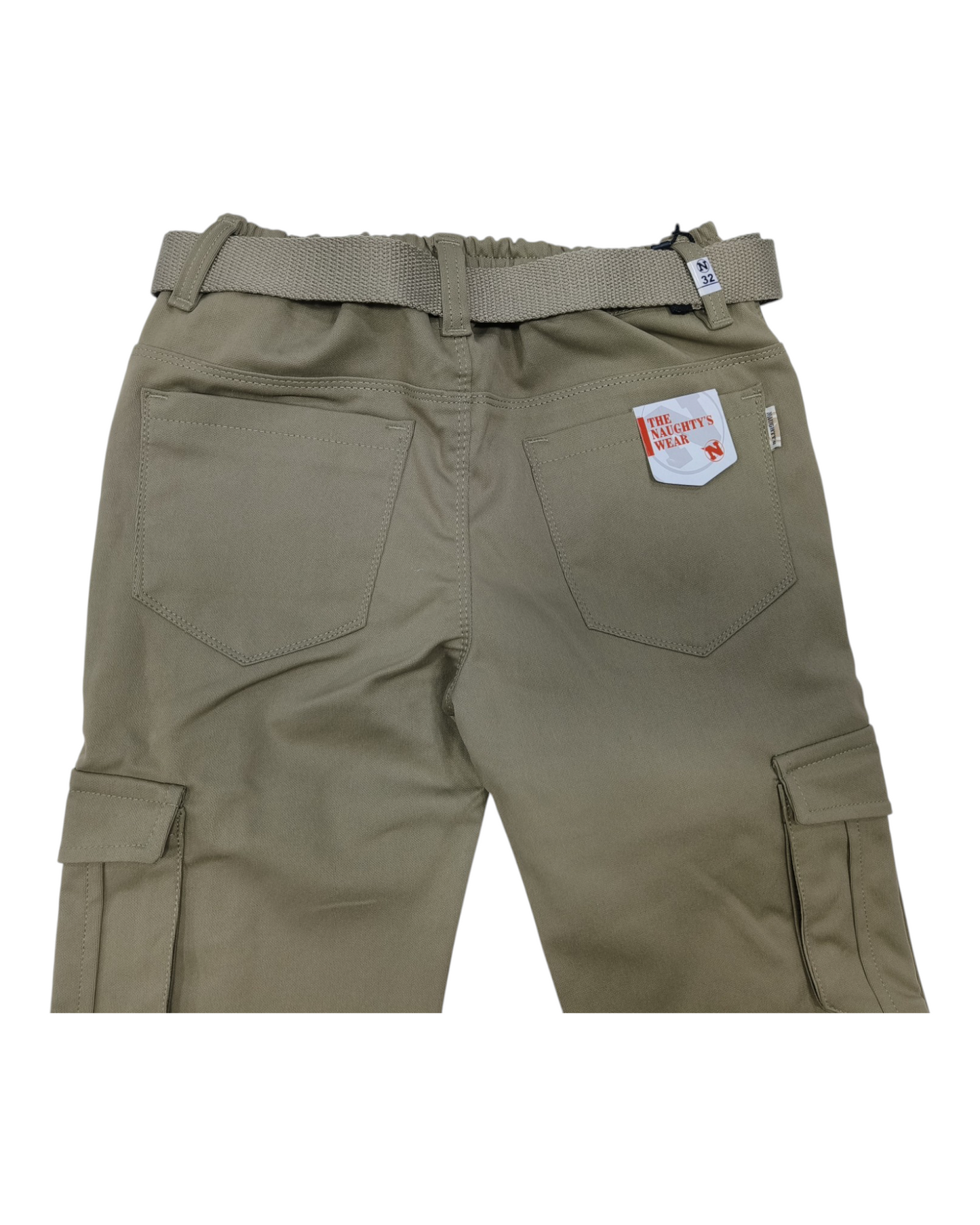 Beige Imported Cargo Pants