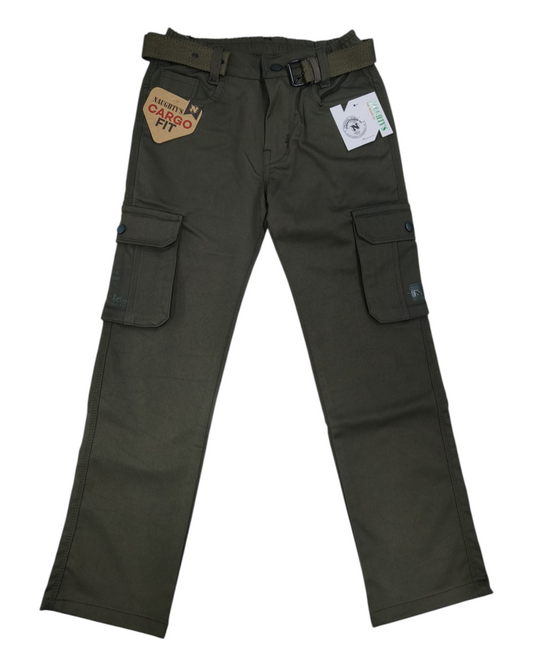 Olive Green Imported Cargo Pants