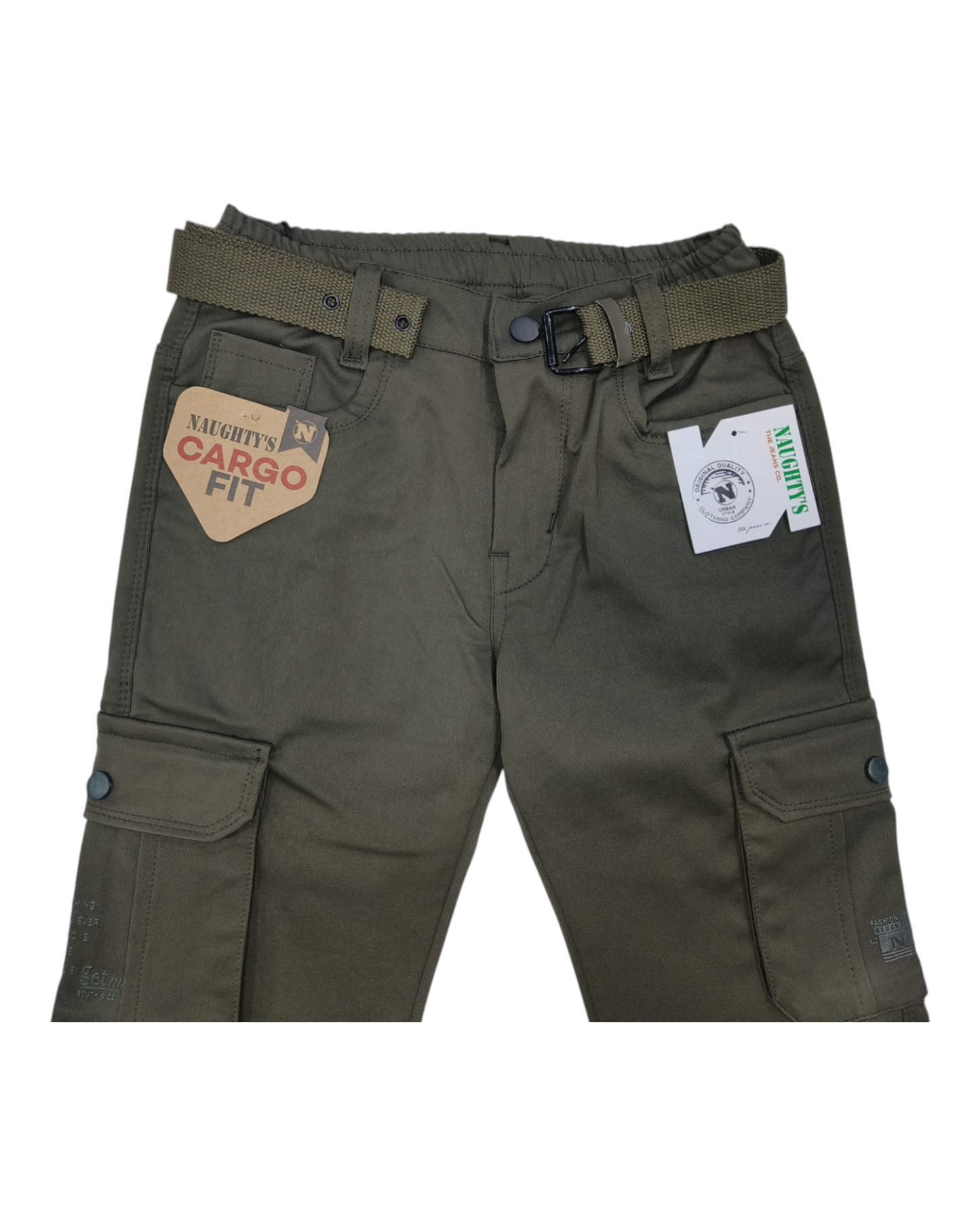 Olive Green Imported Cargo Pants