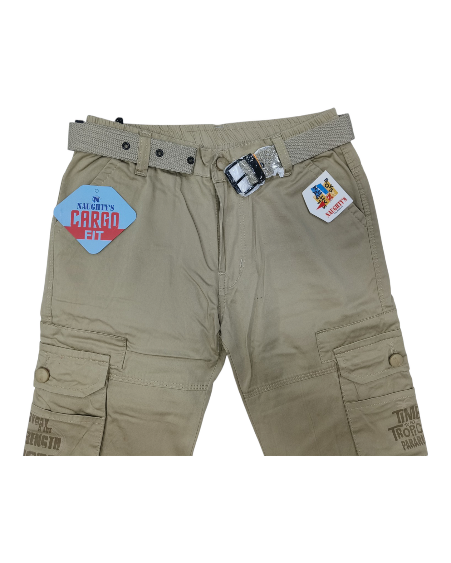 Light Gray Cotton Cargo Pants