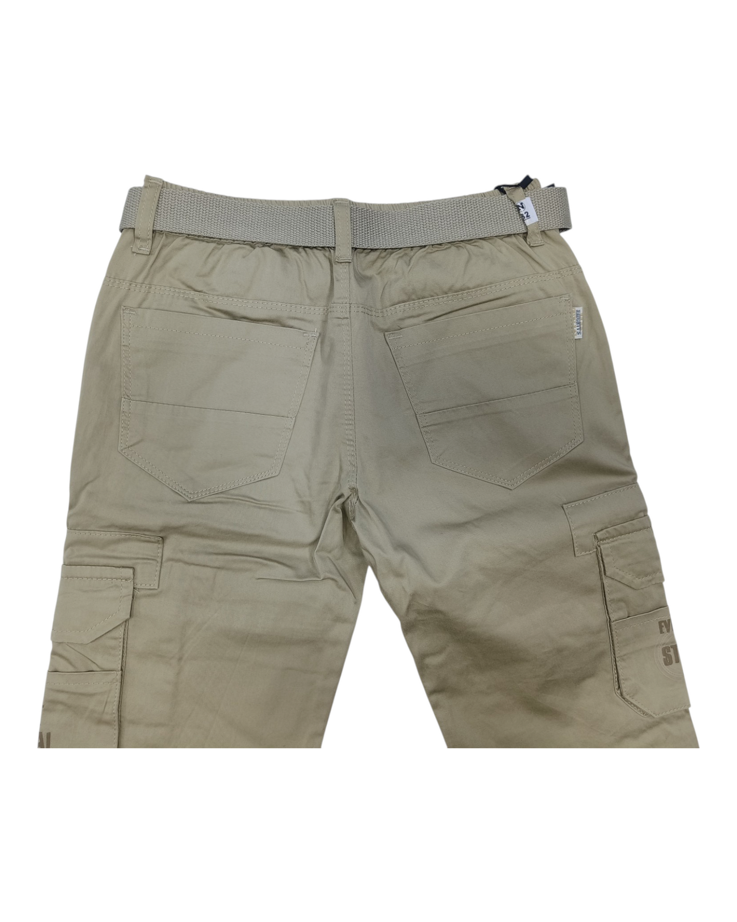 Light Gray Cotton Cargo Pants