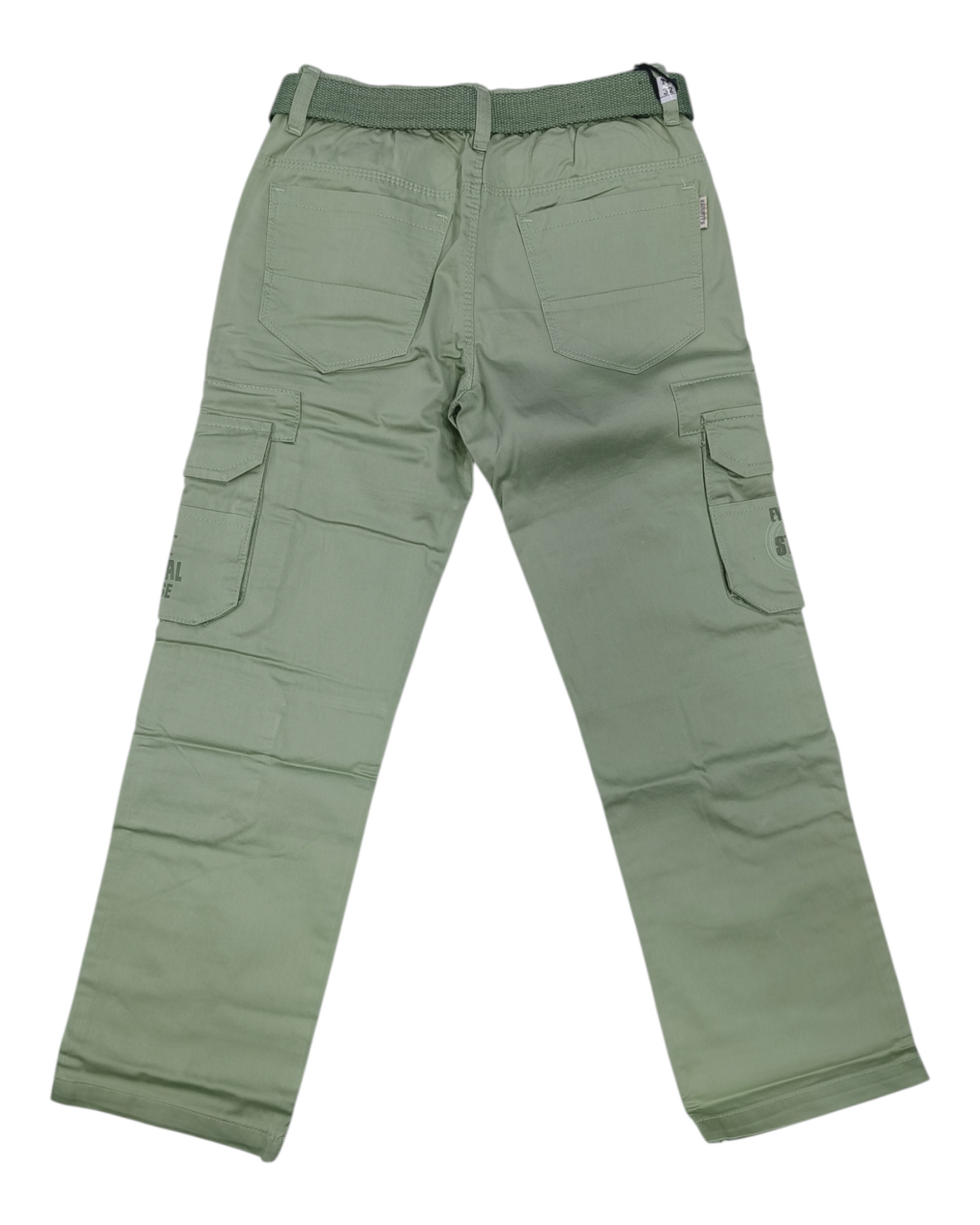 Gray Cotton Cargo Pants