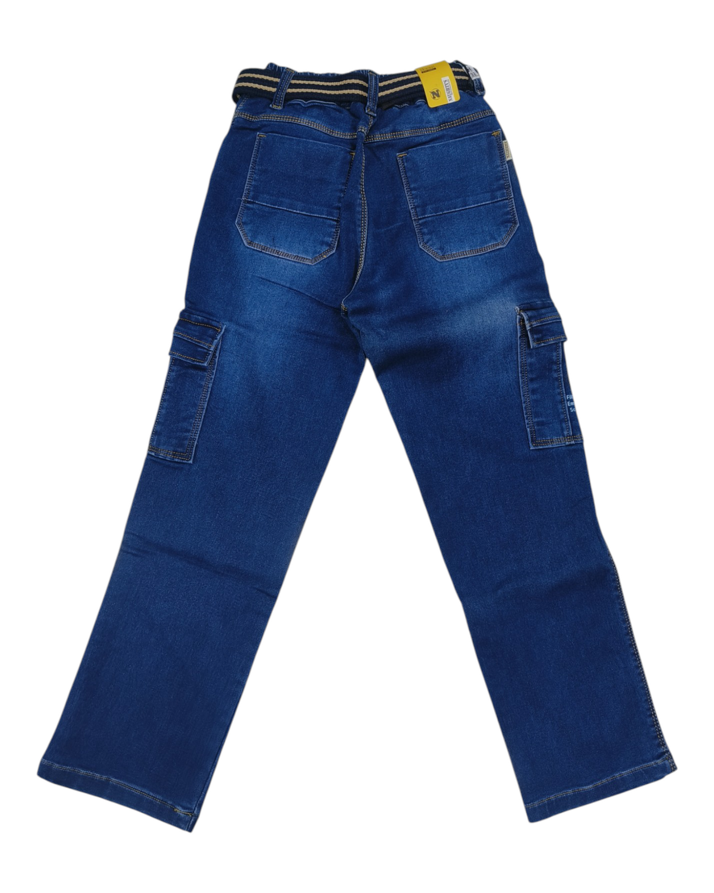 Blue Denim Cargo Jean Pants
