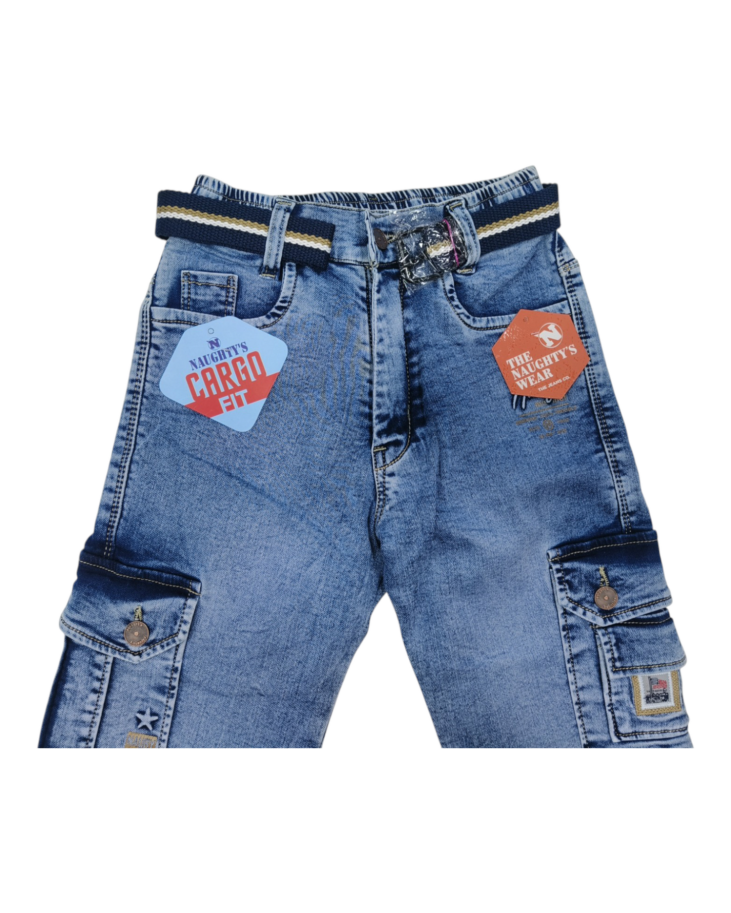 Sky Denim Cargo Jean pants