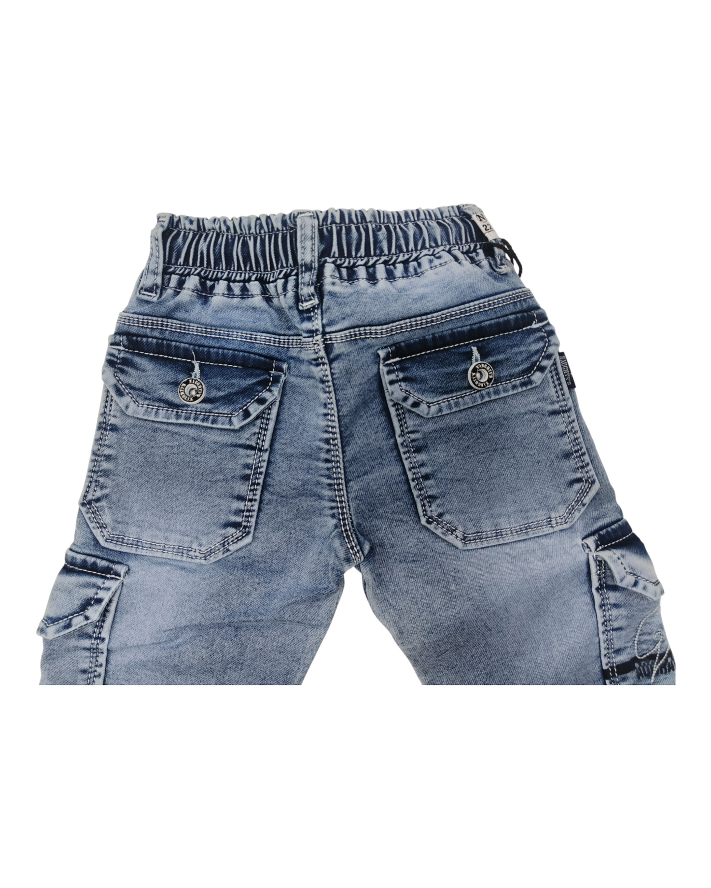Light Blue Denim Cargo Pants