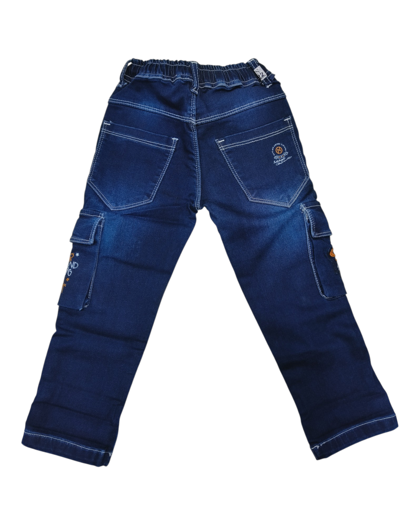 Dark Blue Denim Cargo Pants