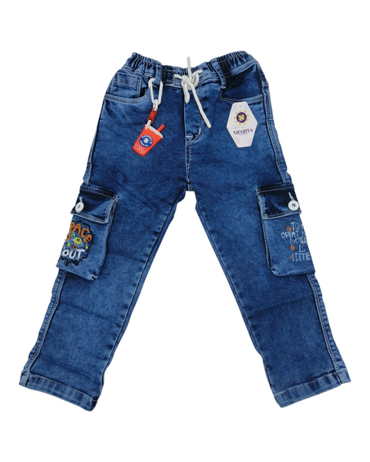 Light Blue Denim Cargo Pants