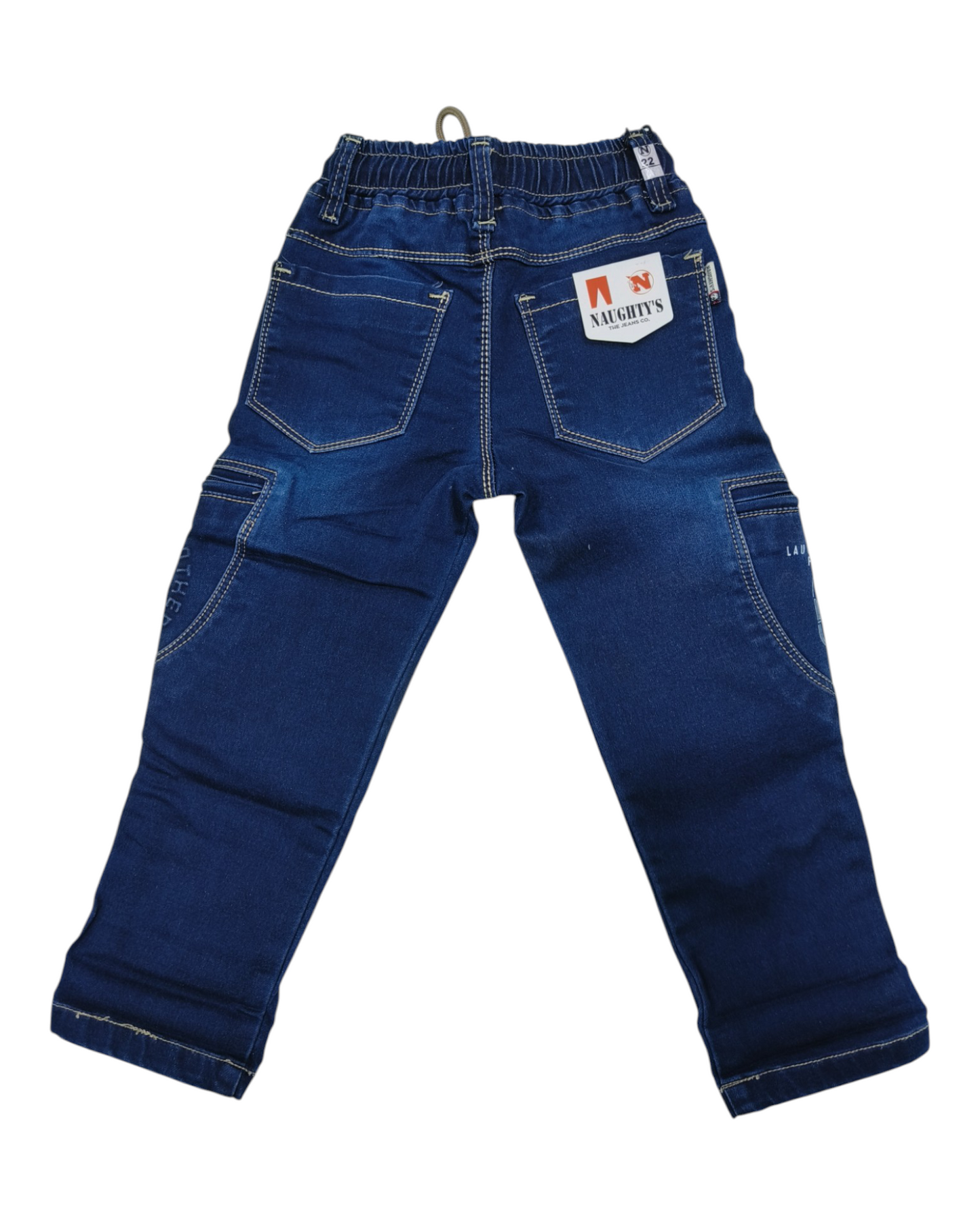 Dark Blue Denim Cargo Pants