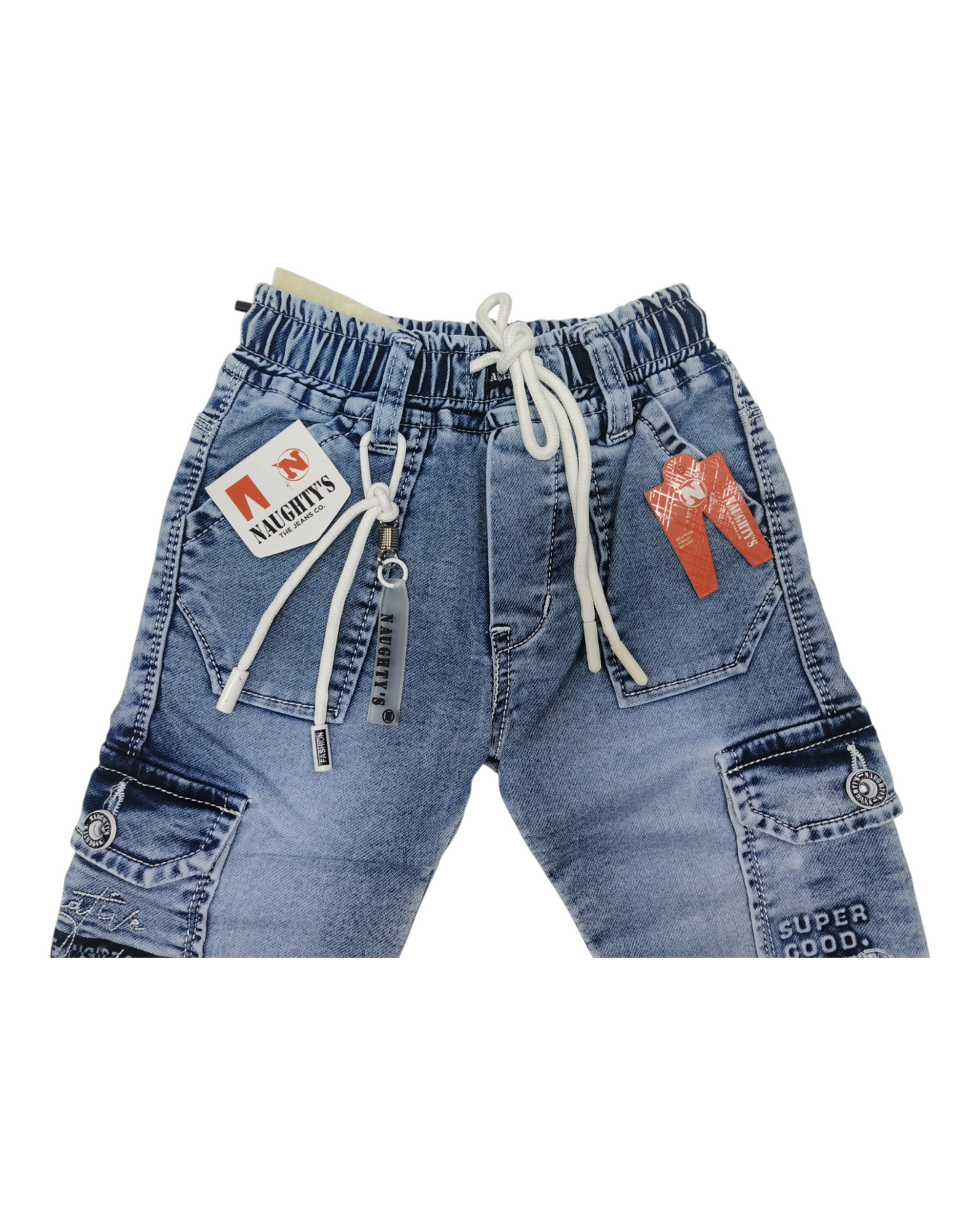 Light Blue Denim Cargo Pants