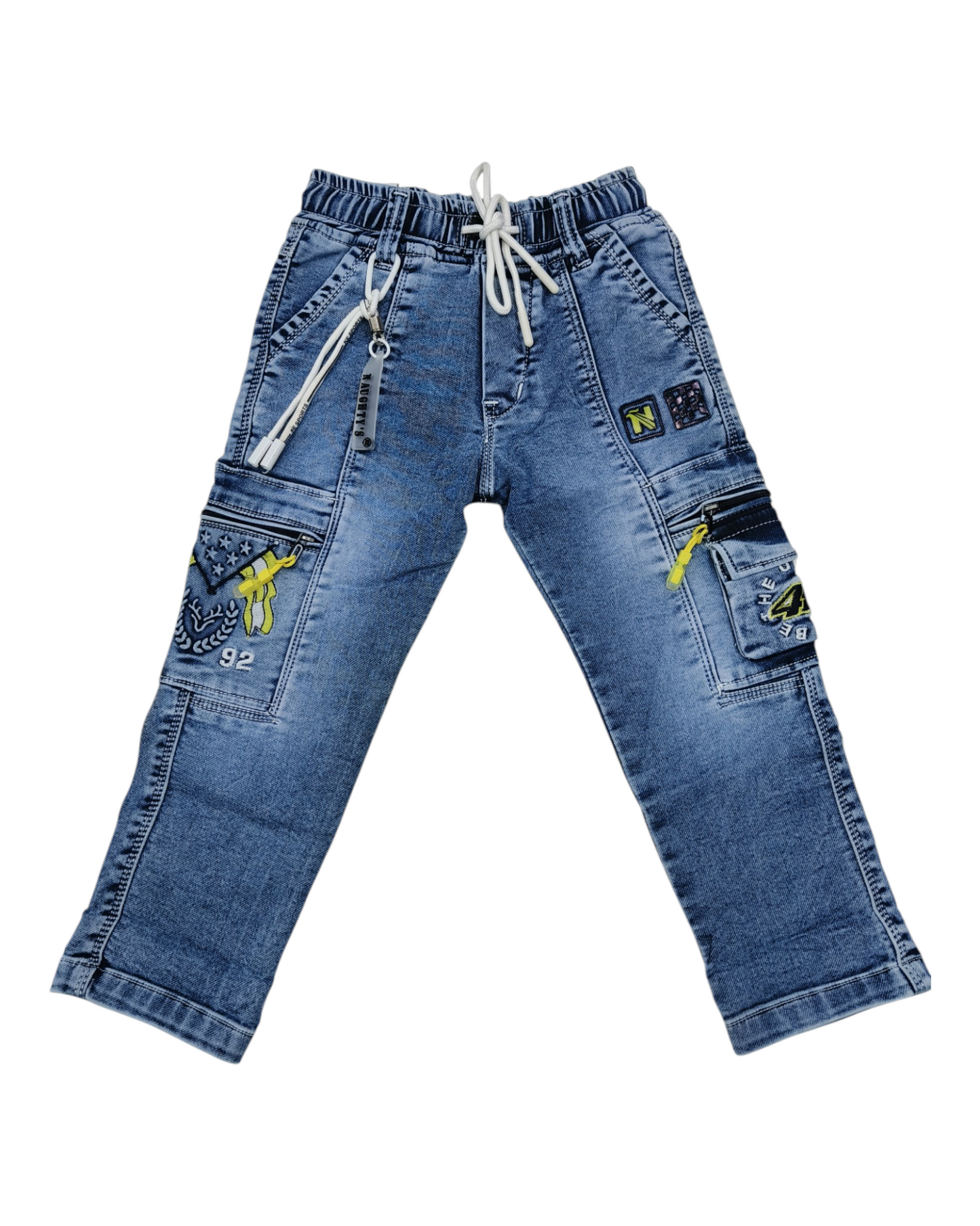 Light Blue Denim Cargo Pants