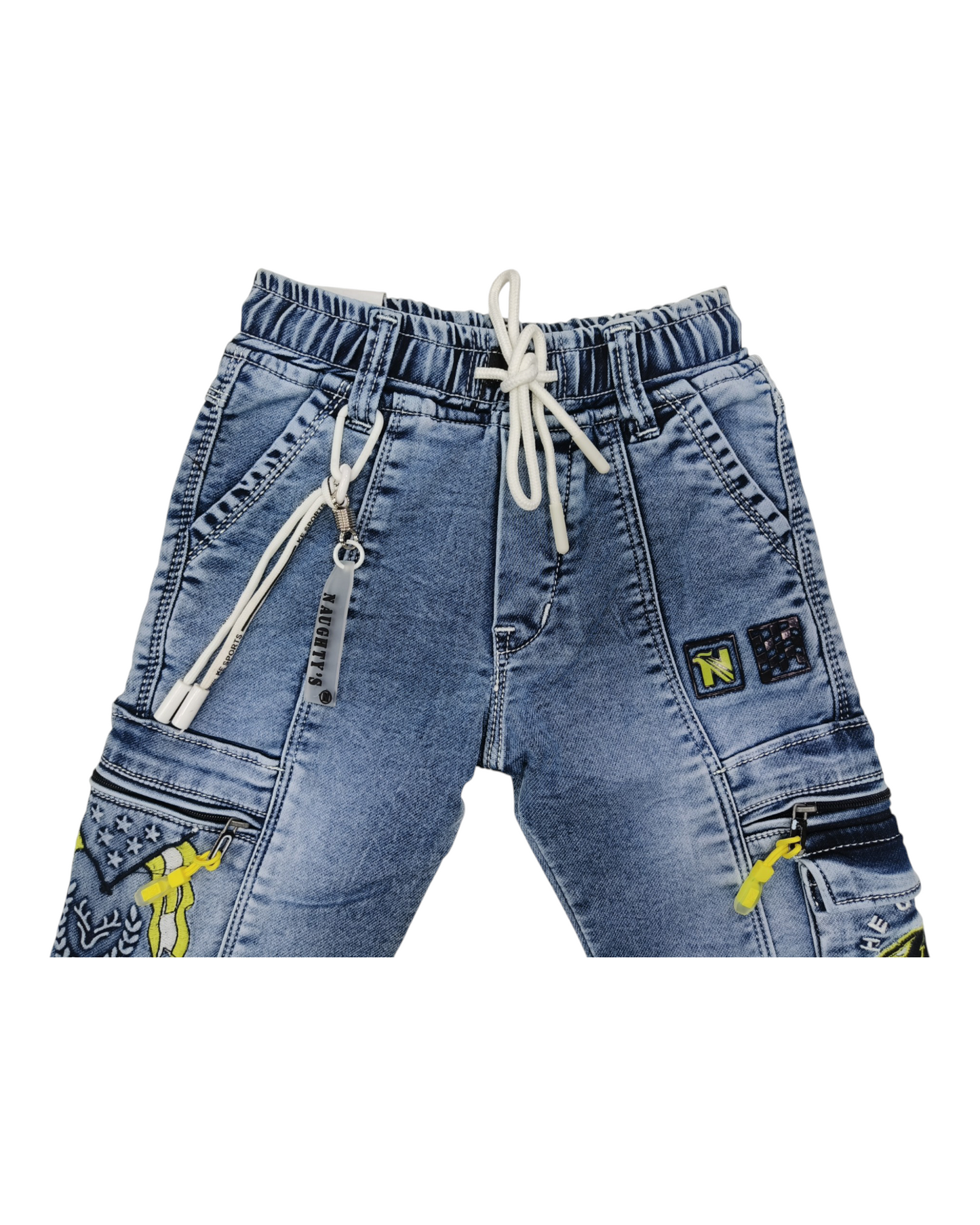 Light Blue Denim Cargo Pants