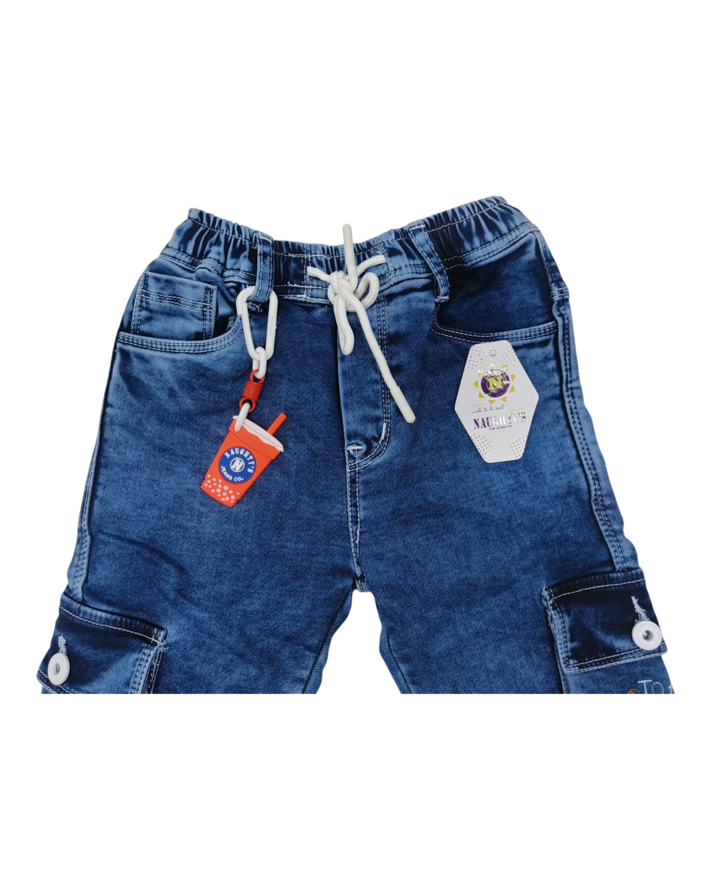Light Blue Denim Cargo Pants