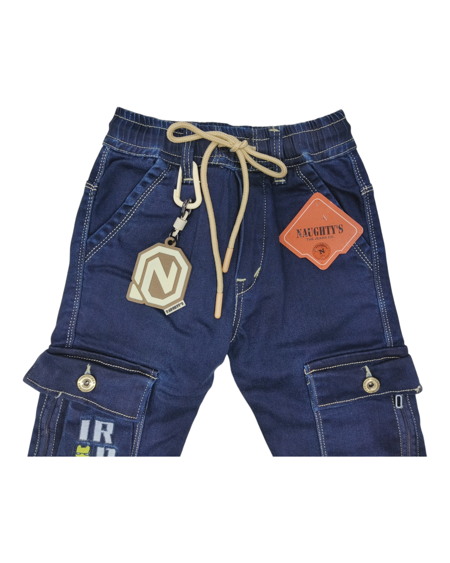 Dark Blue Denim Cargo Pants